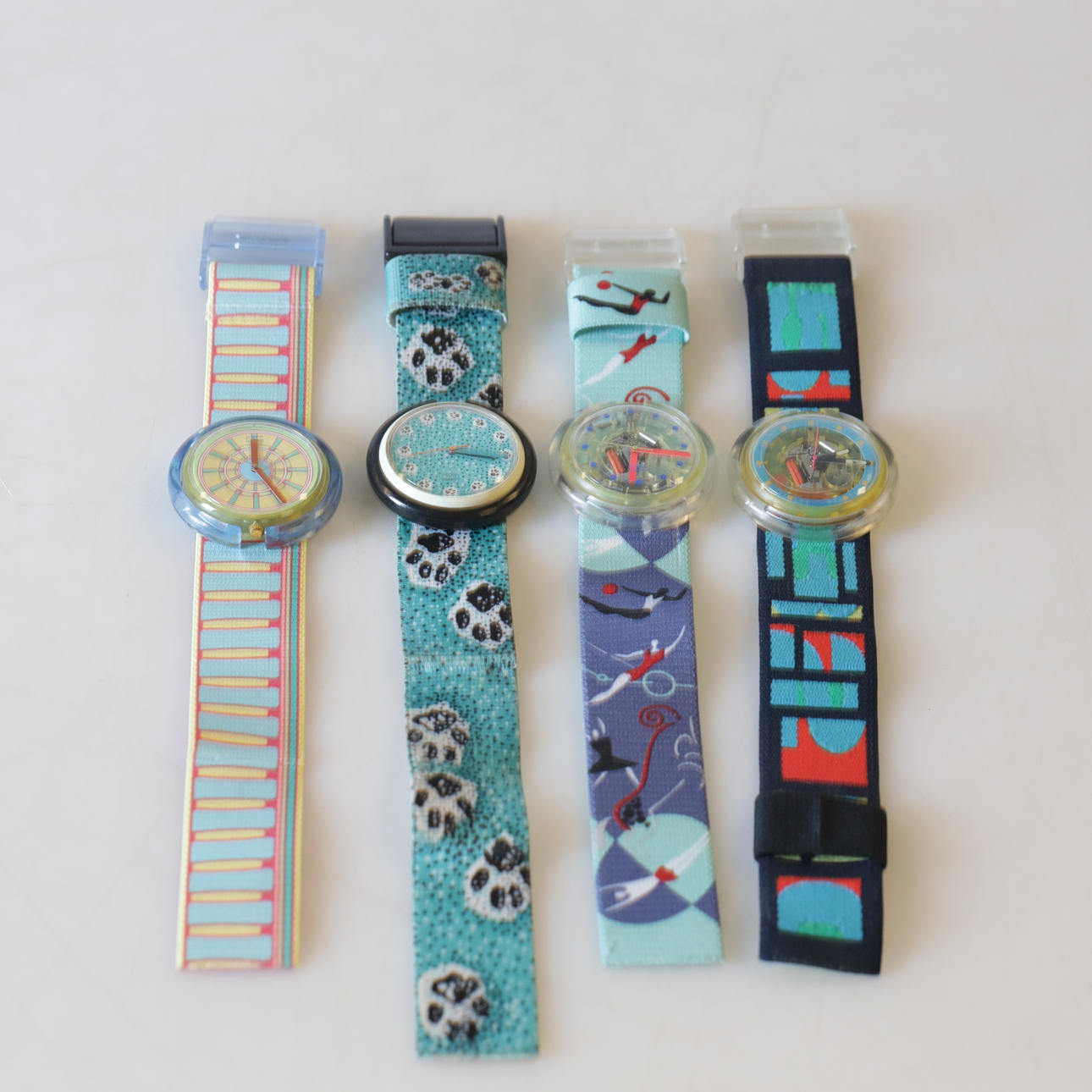 Armbandsur, 4 kpl, Pop Swatch, 1990-luku.