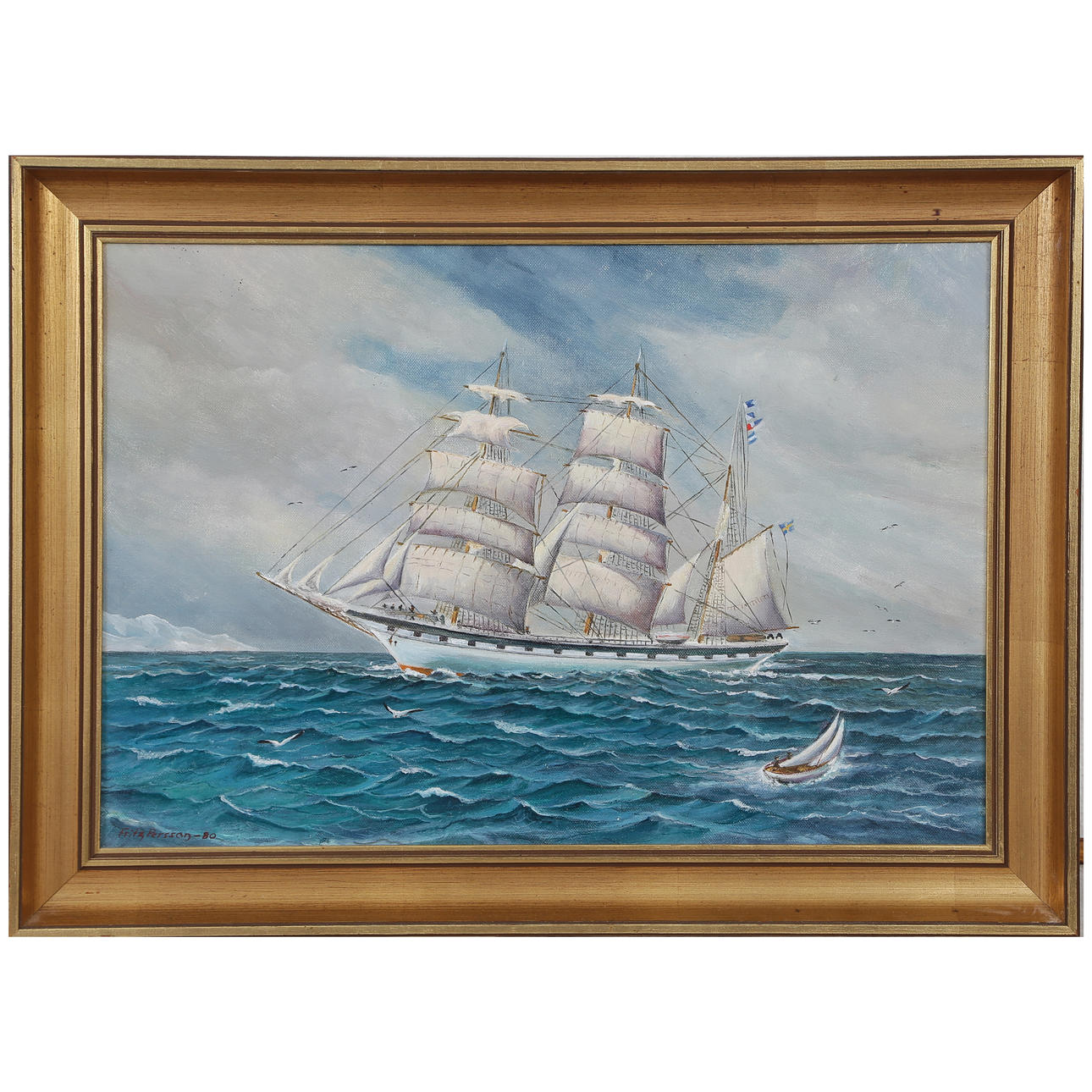 FRITZ PERSSON, OIL ON PANEL, SIGNED, DATED 80.