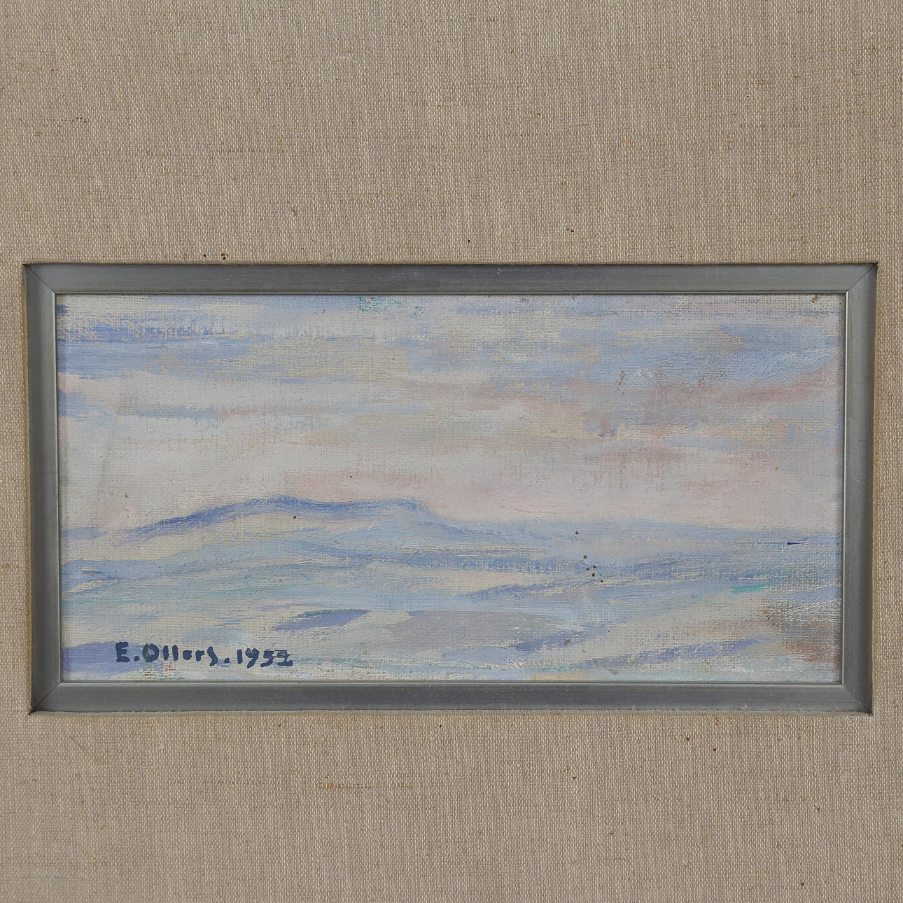 EDVIN OLLERS. OIL ON PANEL, SIGNED, DATED 1952.