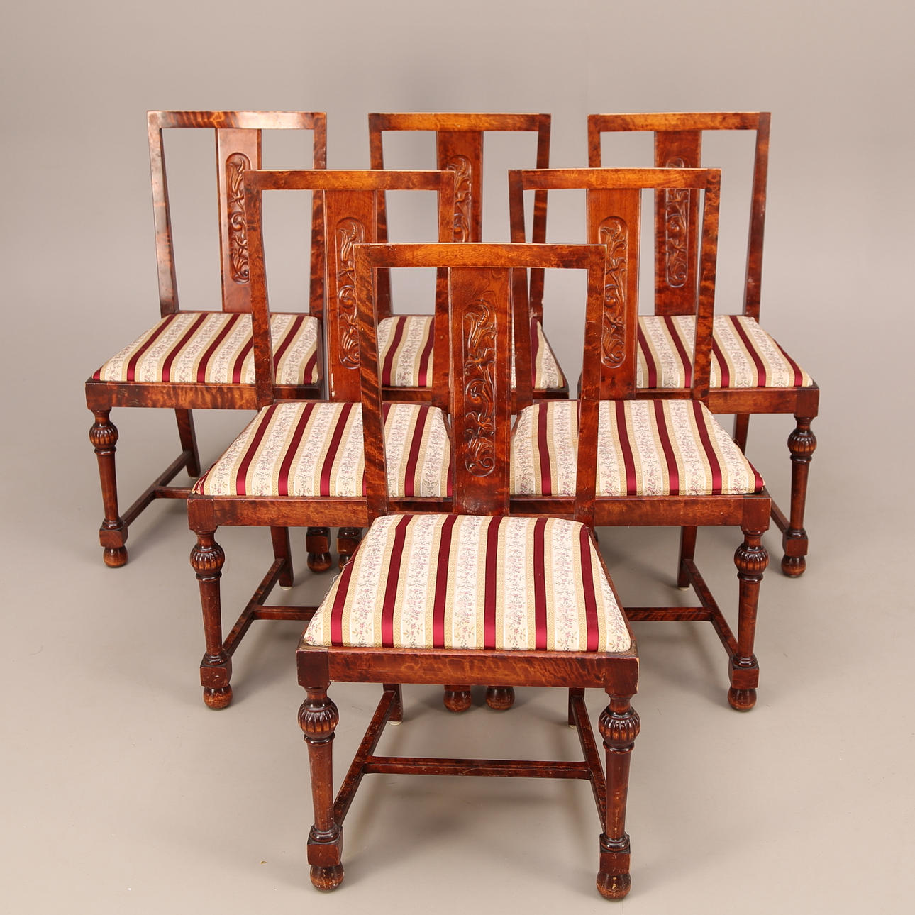 STOLAR, 6 st, kopplade ben, 18-/1900-tal.