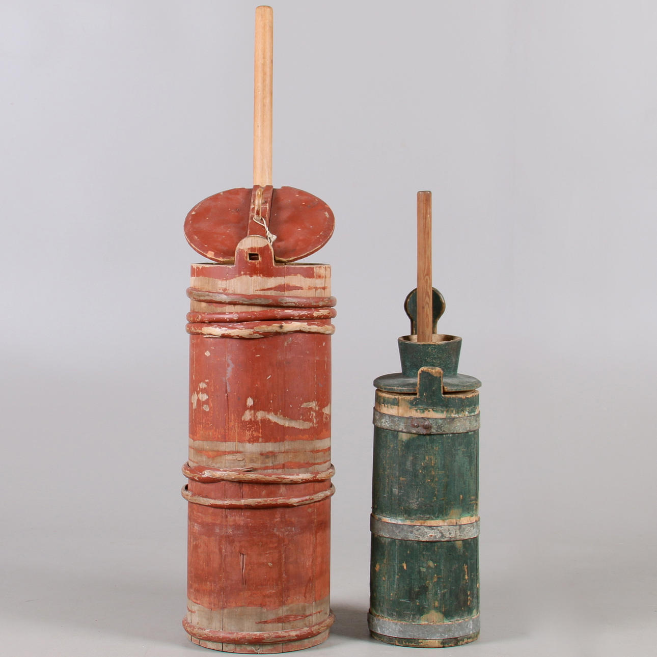 SMÖRKÄRNARE, 2 st. Allmoge, delvis Helsingland.