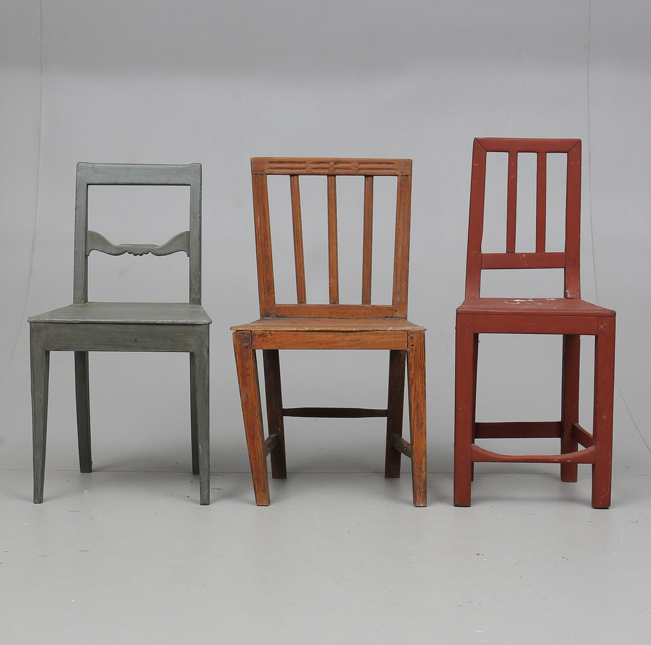 STOLAR, allmoge, 3 st, 1800-tal.