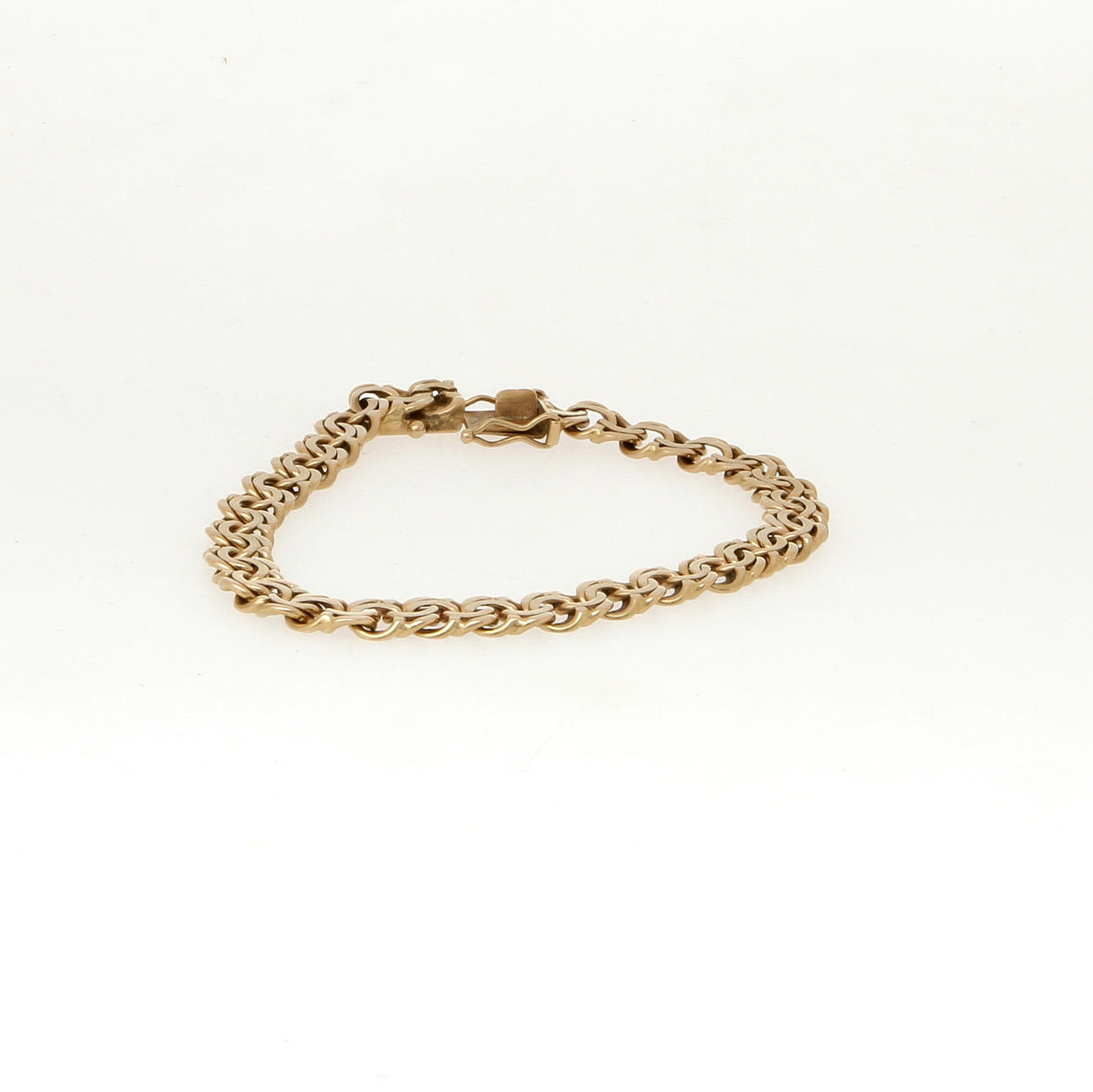 ARMBAND, s k Bismarck-länk, 18K rödguld. Vikt 19,9 gram.