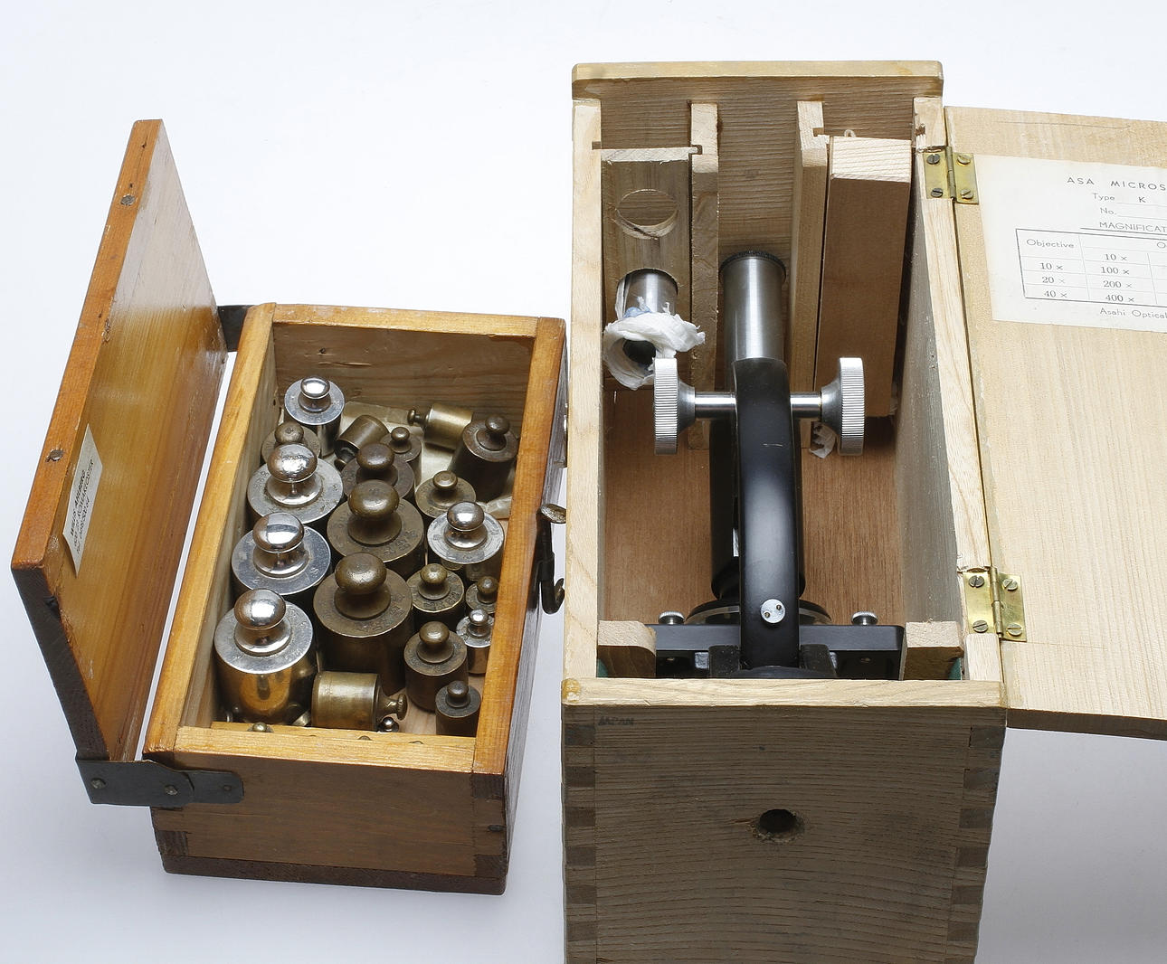 VIKTSATS, samt MIKROSKÅP, Asa, Tokyo.