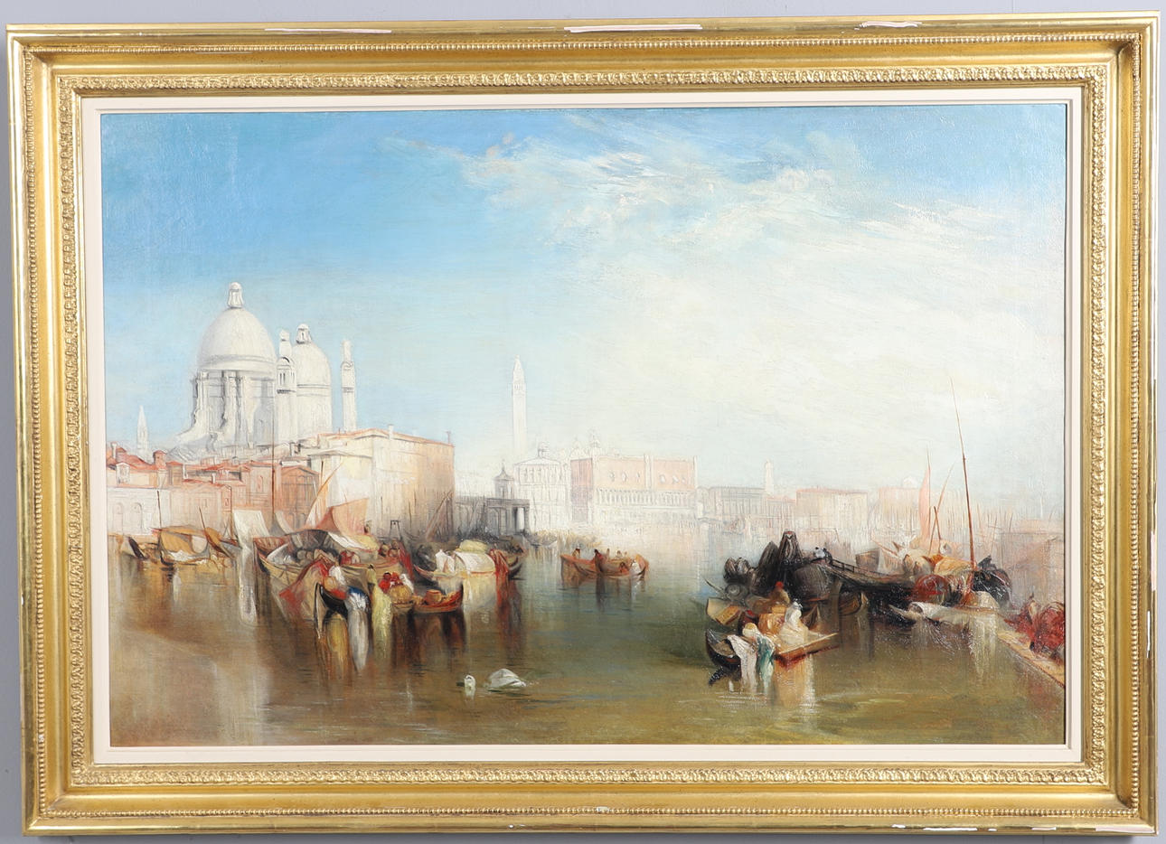 CIRCLE OF FRANCIS MOLTINO (1818–1888). THE GRAND CANAL VENICE, WITH GONDOLAS AND FIGURES.