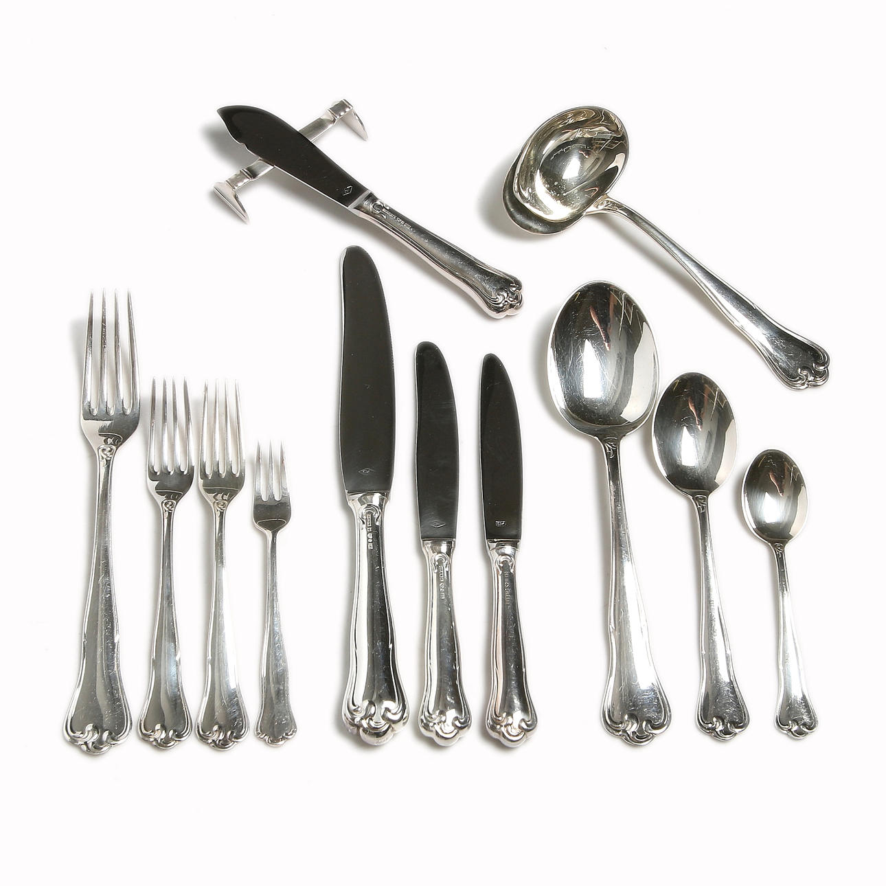 BESTICKSERVIS, 114 delar, silver, "Symfoni", Mema, 1900-tal. 2927 gram.