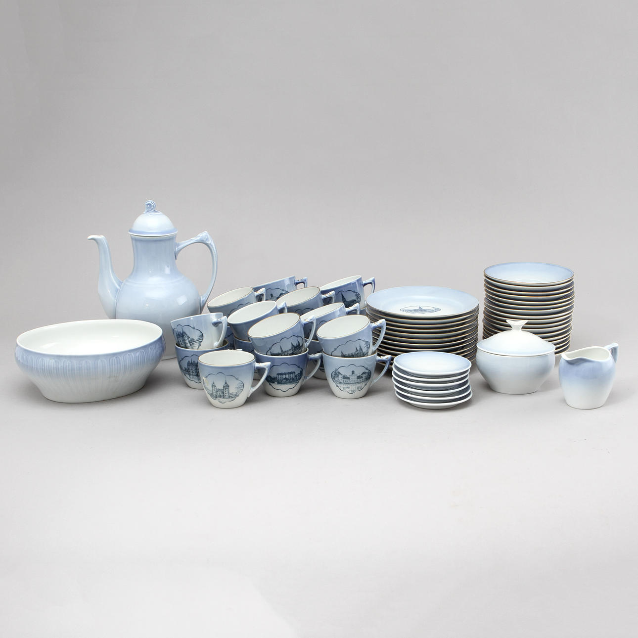 KAFFESERVIS, 39 delar, porslin, Bing & Gröndahl.