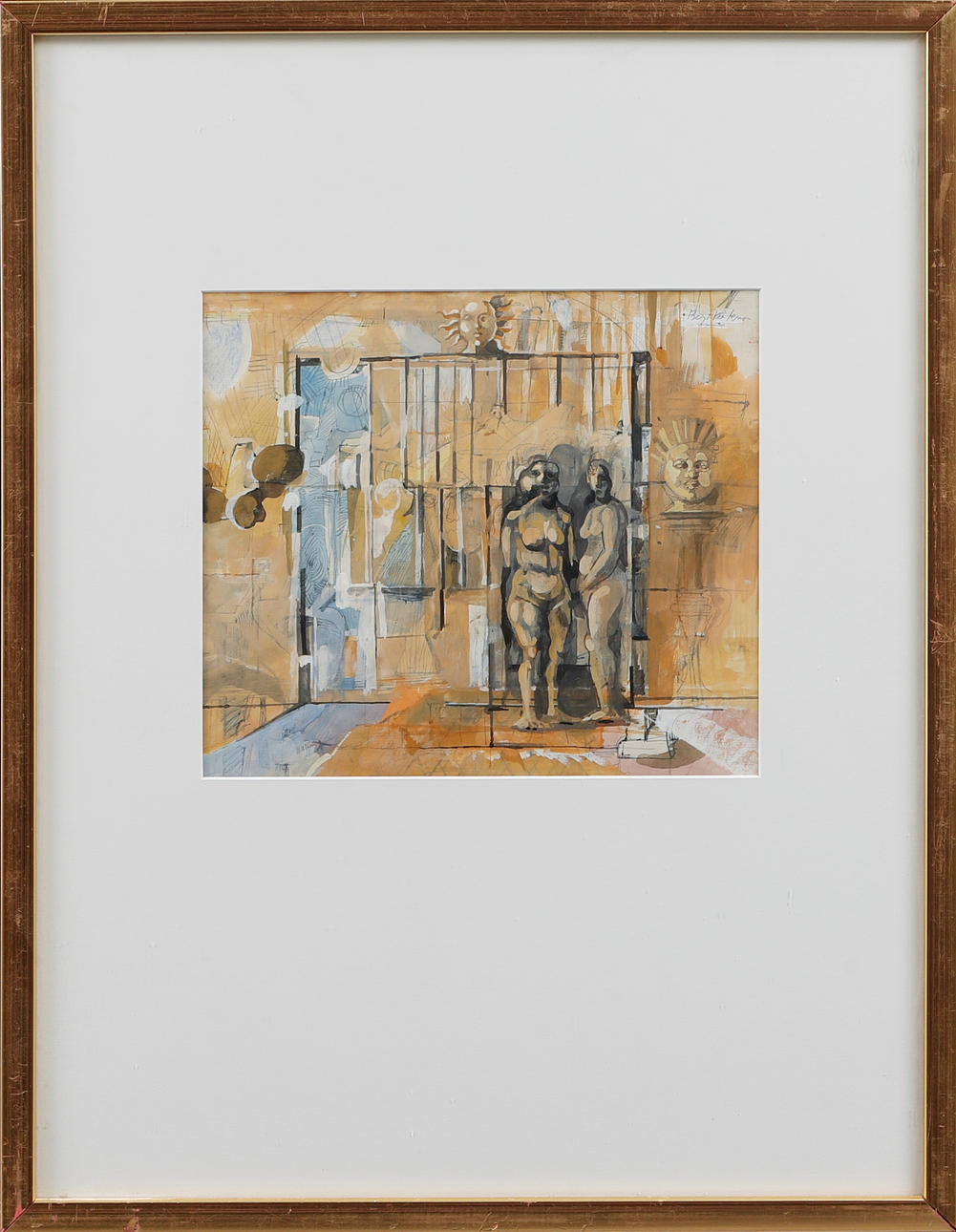 BENGT KRISTENSSON. Composition, mixed media, signed.