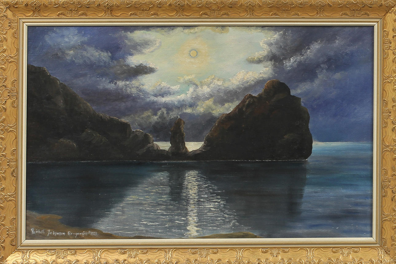 REINHOLD JOHANSSON. Motif from Bergen, oil on canvas, signed and dated 1923.