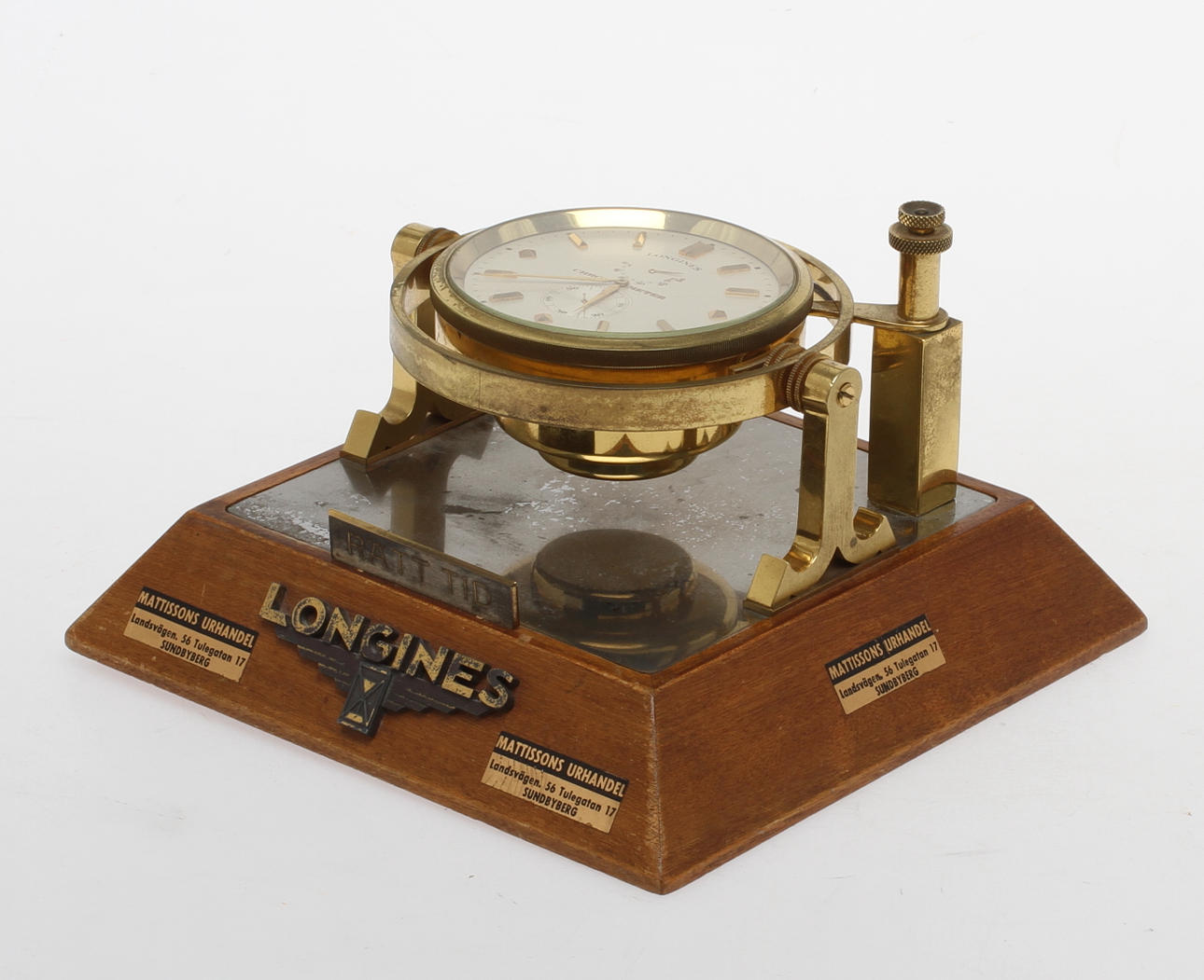 BORDSUR, "Rätt Tid", Longines, Chronometer.