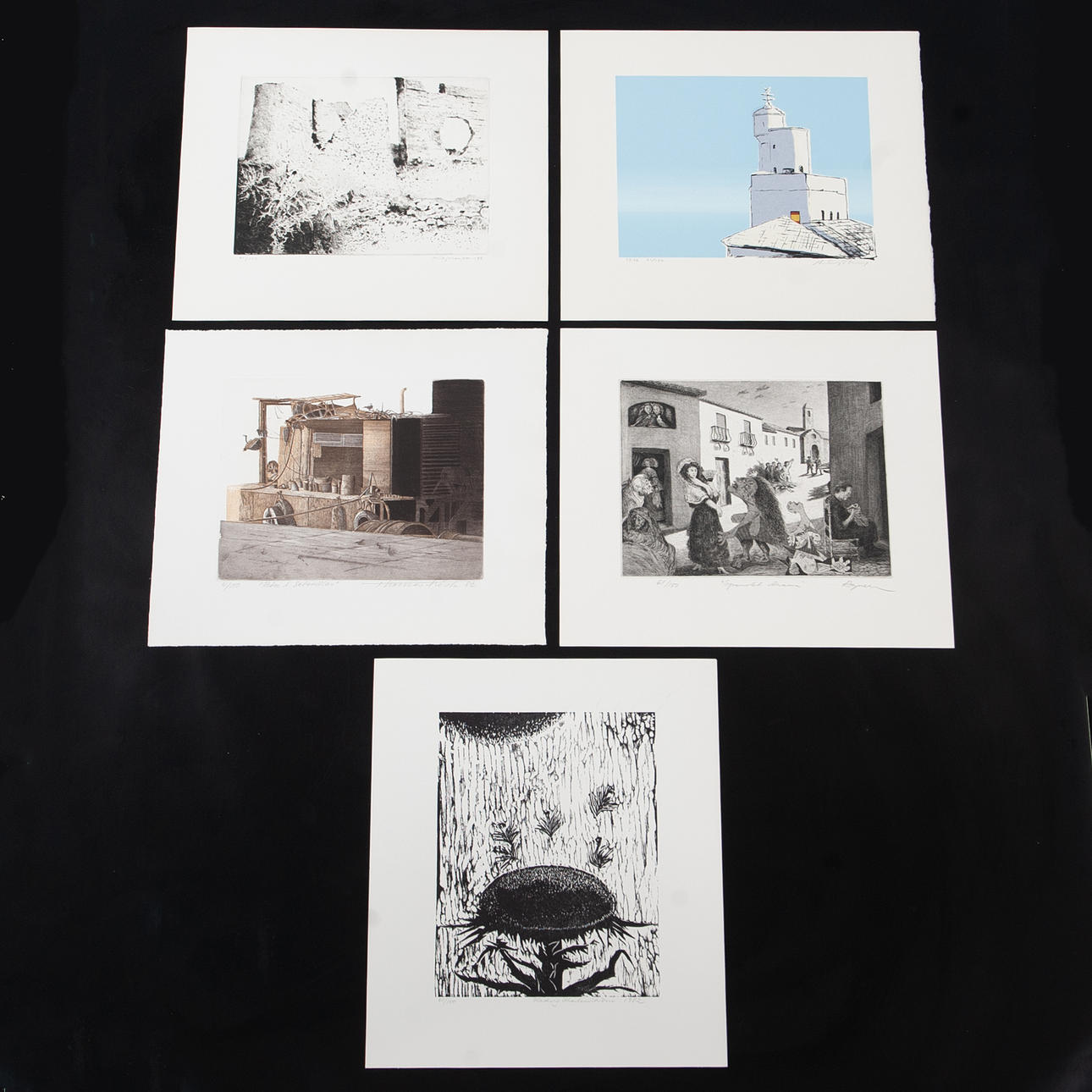 FIVE STRAW CITY GRAPHIC ARTISTS IN SPAIN.