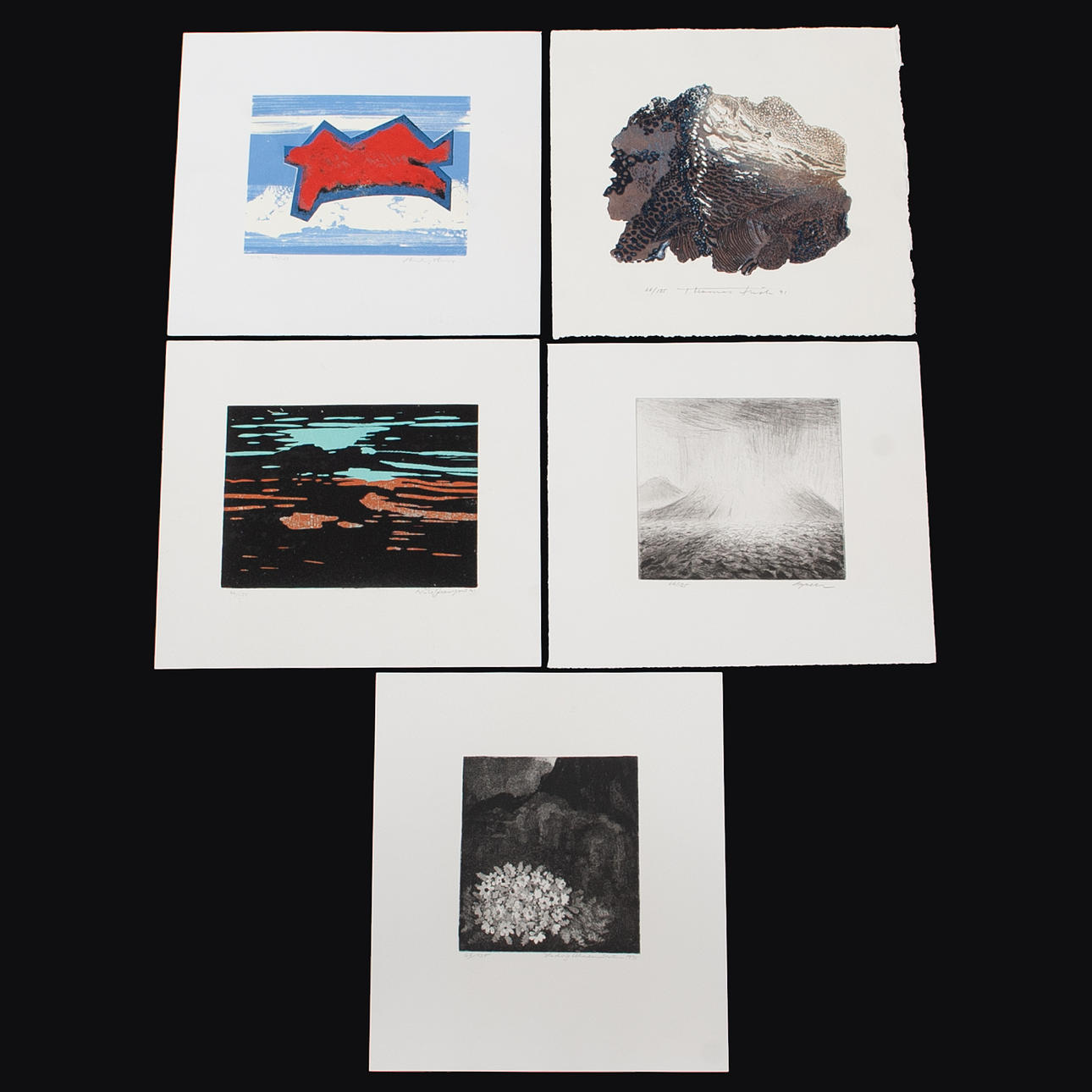 FIVE STRAW TOWN GRAPHIC ARTISTS IN ICELAND.