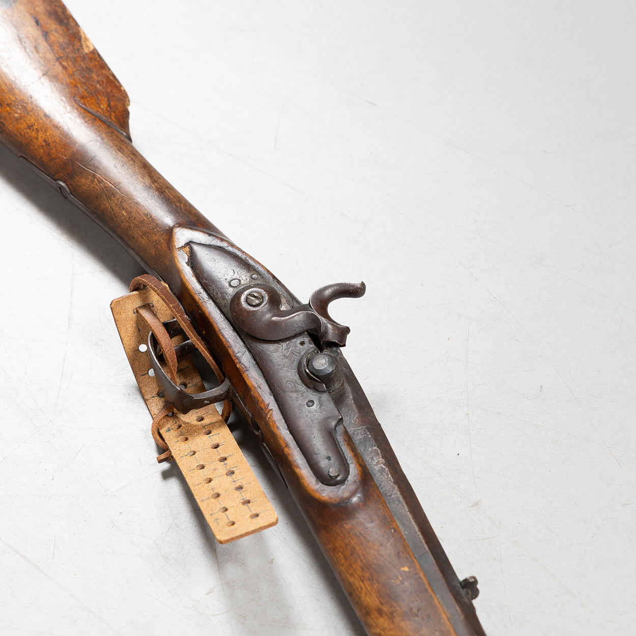 A flintlock rifle, converted from flintlock, 18th century. Kal. 17.15 ...