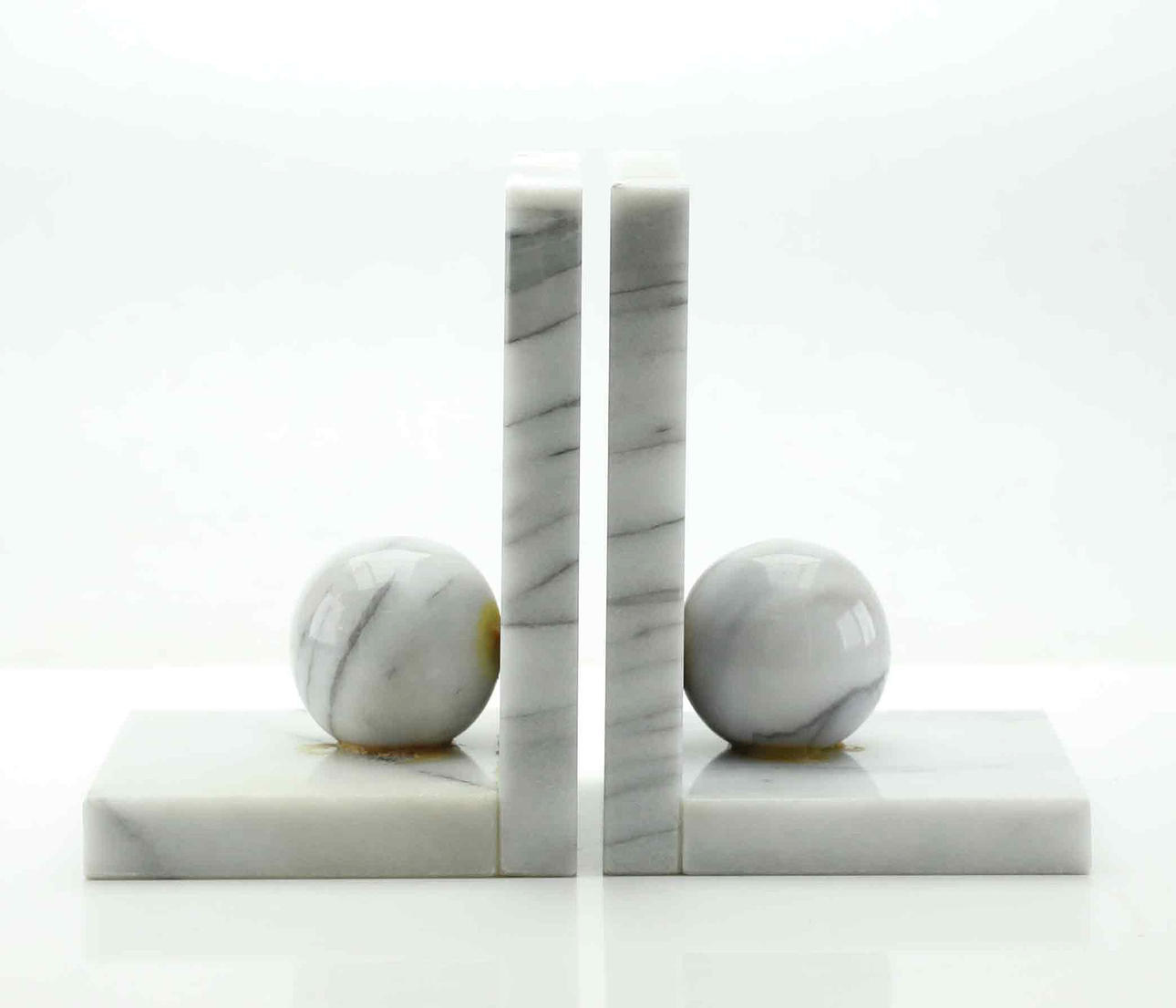 A pair of 20th century marble bookends.