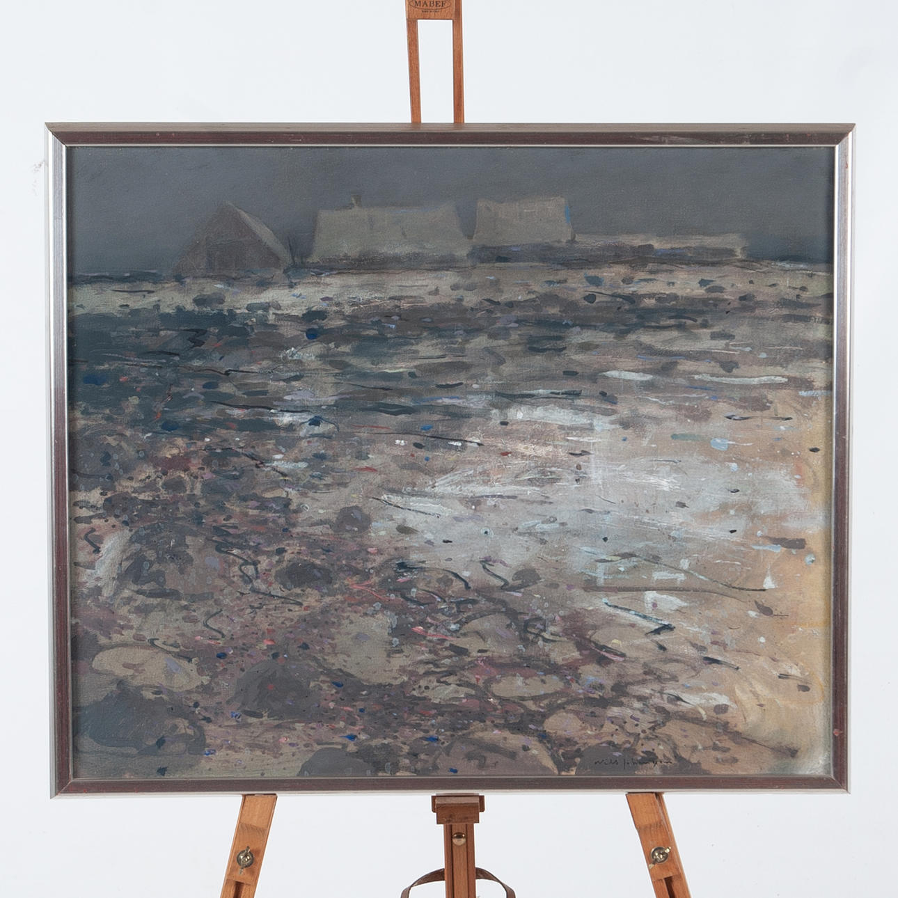 NILS JOHANSSON. Spring winter, Särdal, oil on canvas, signed.