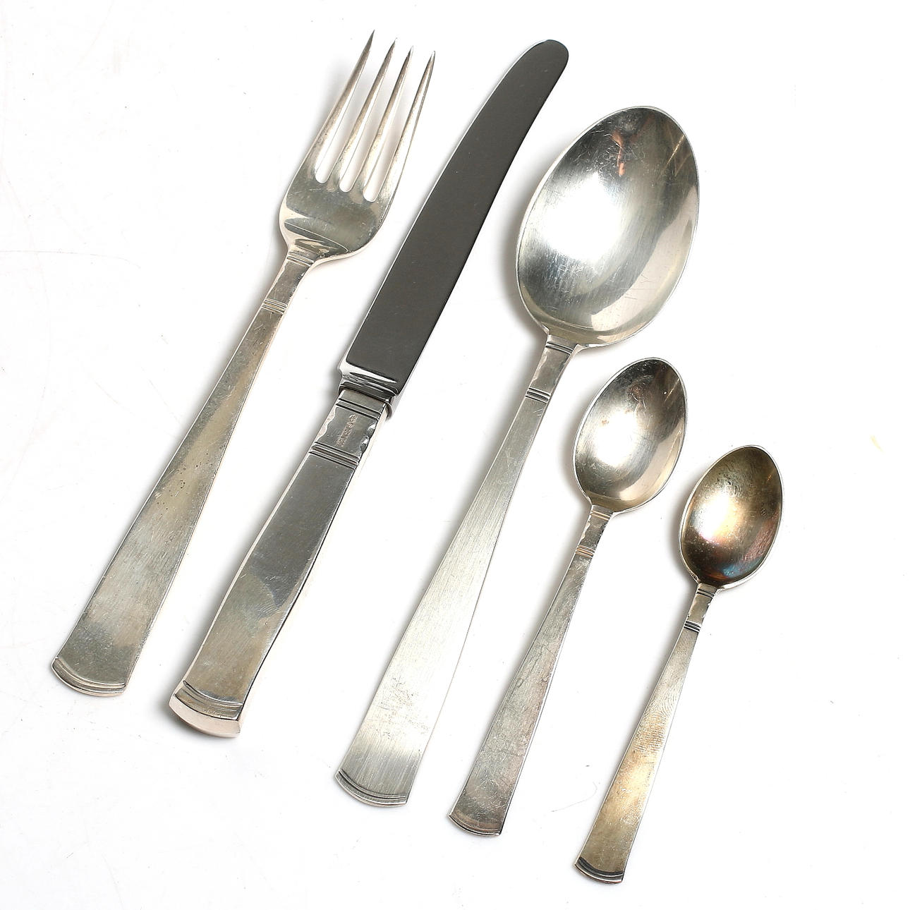 BESTICKSERVIS, 76 delar, silver, Rosenholm, G.A.B. 1957. Vikt 2737 gram.