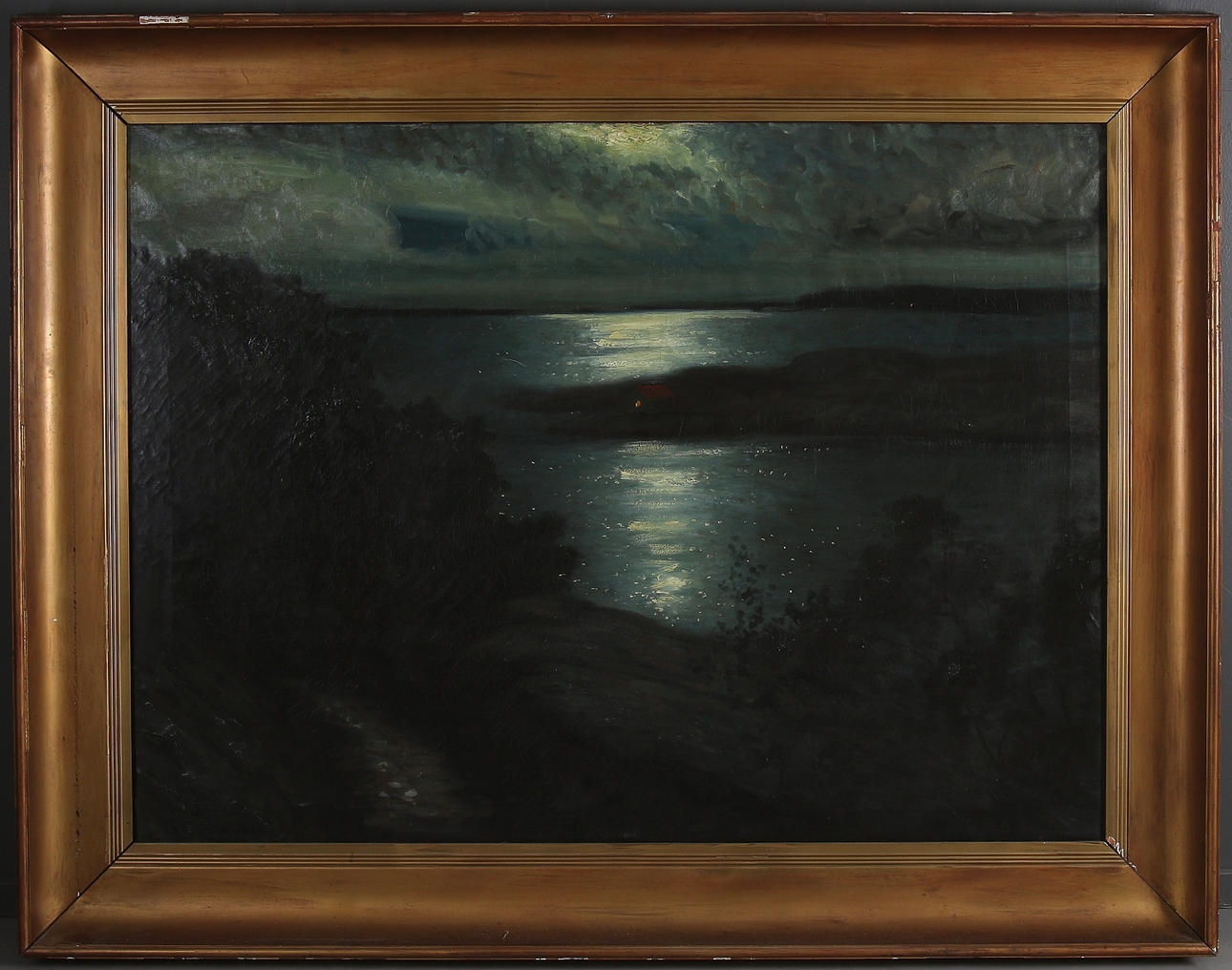 RAGNAR SWAHN. "Vägen runt ön", olja på duk, signerad.