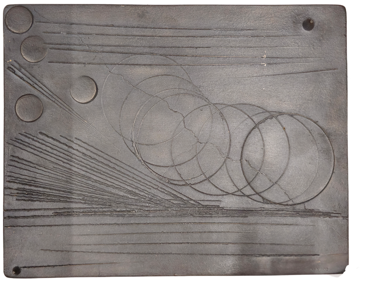 XAVIER CORBERÓ. ABSTRACT COMPOSITION. PATINATED BRONZE. C. 1975.