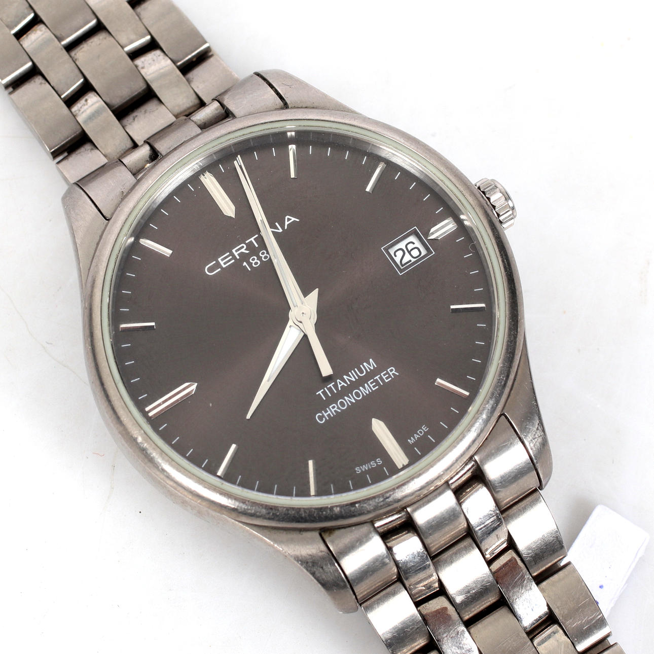 (29) WRISTWATCH, titanium, quartz, date, sapphire crystal, Certina Titanium Chronometer DS 2.