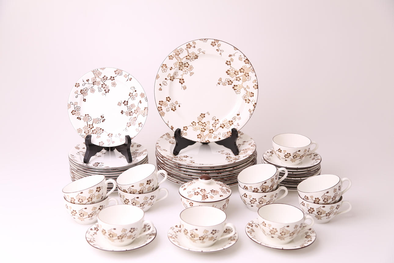 KAFFE- / MATSERVIS, 47 delar, porslin, Japonica - Rörstrand, 1900-tal.