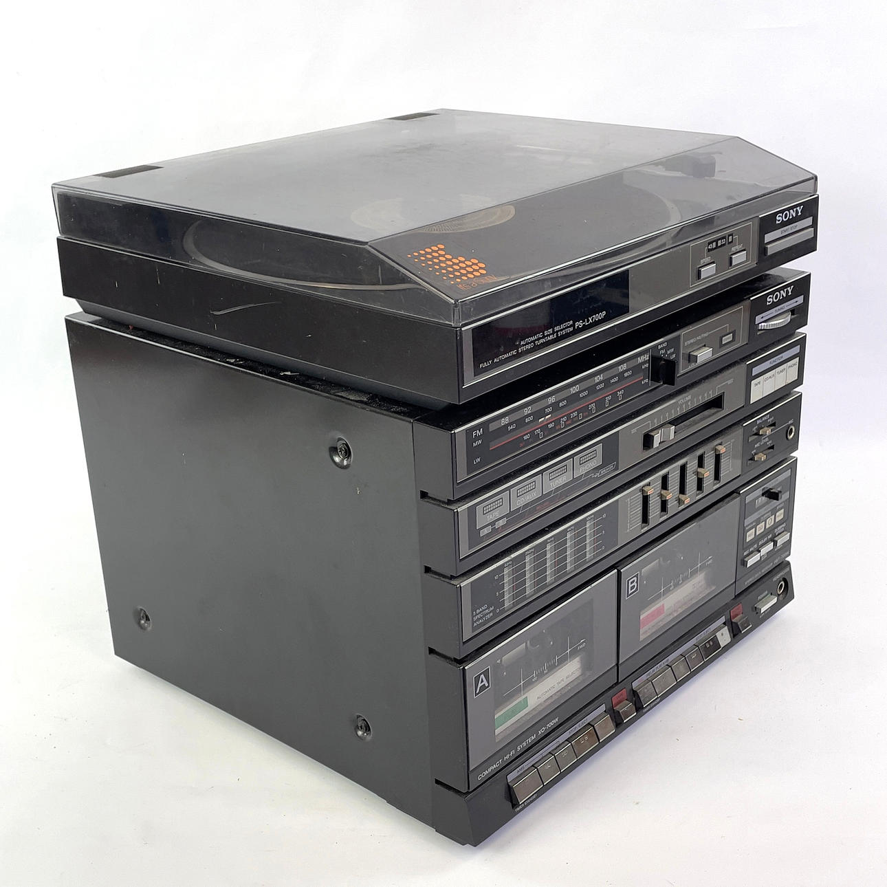 SONY XO-700. Stereo system, 4 pieces. 1980s. Miscellaneous
