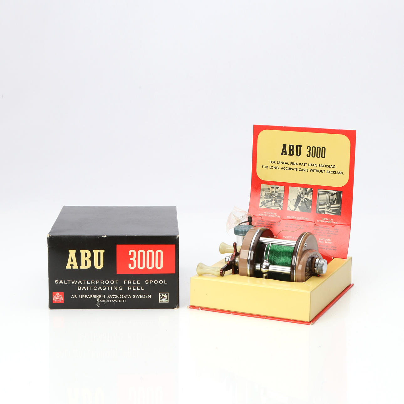 アブ3000 ABU3000 ABU 3000, FISHING REEL. A.B. Urfabriken, Svängsta. With original