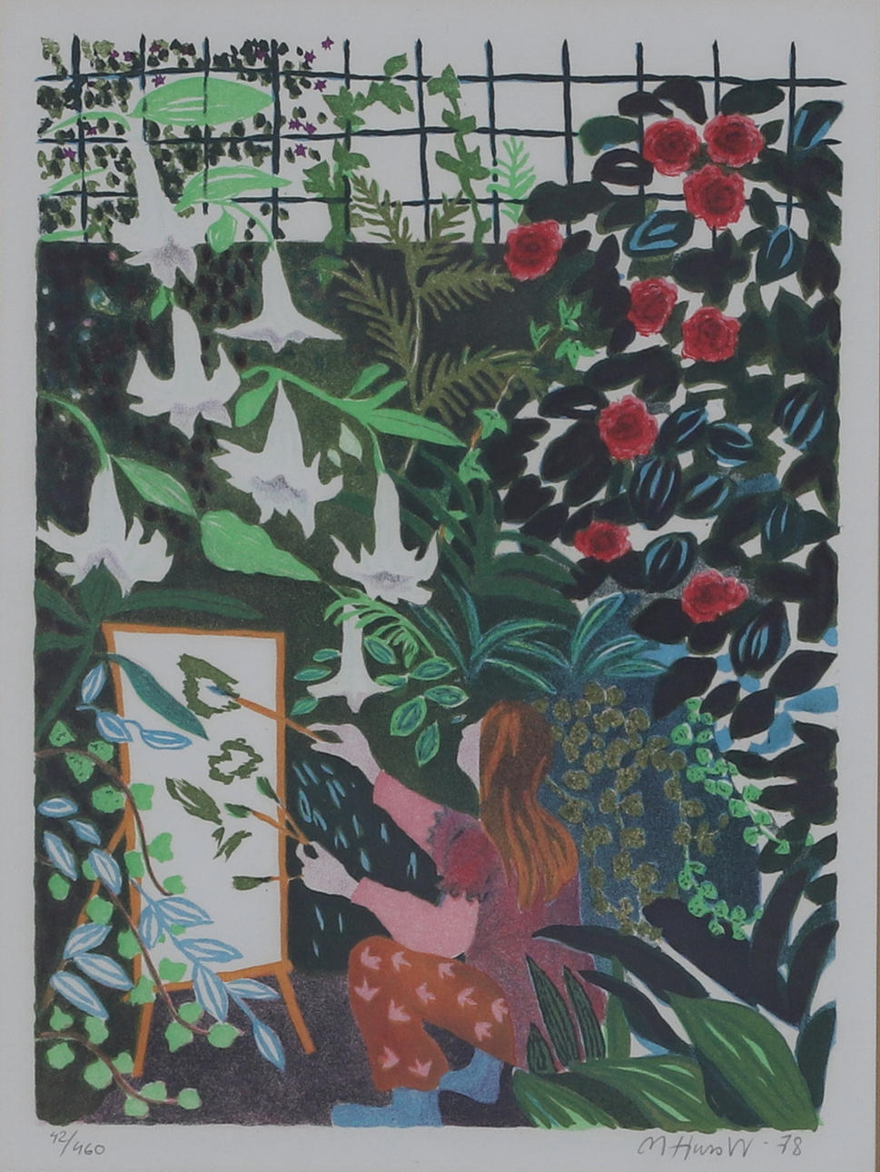 MONA HUSS WALIN. lithograph, signed, numbered 42/460 and dated -78.