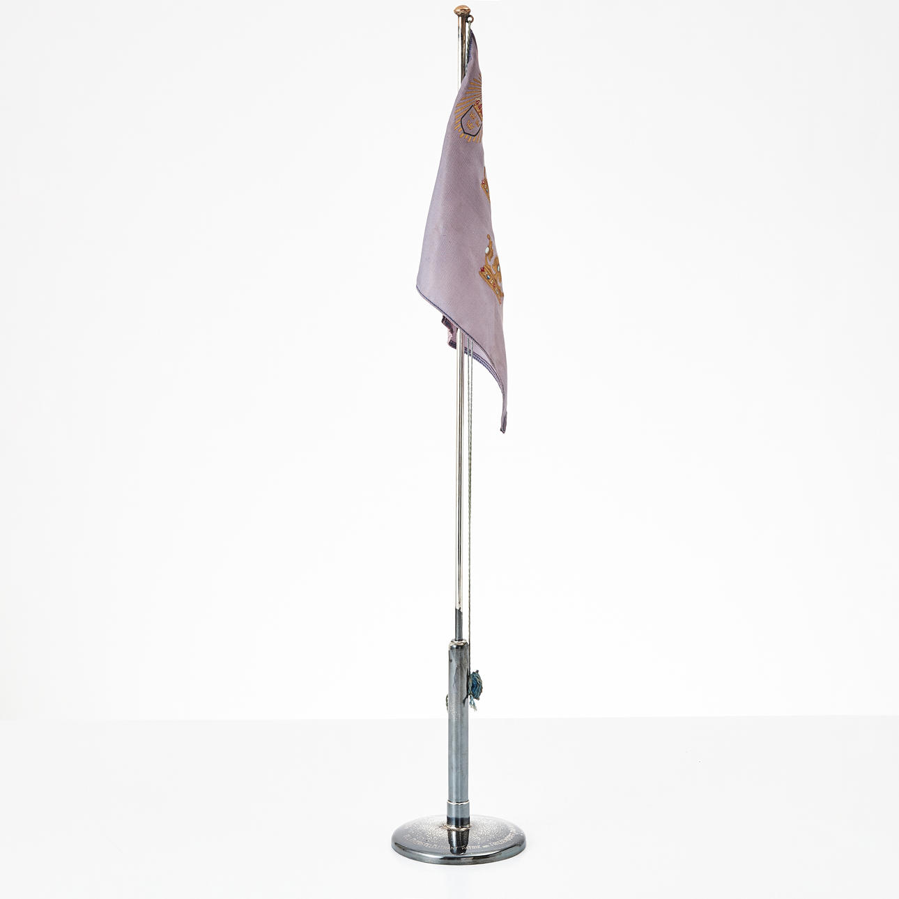 TABLE FLAGPOLE, sterling silver, 20th century.