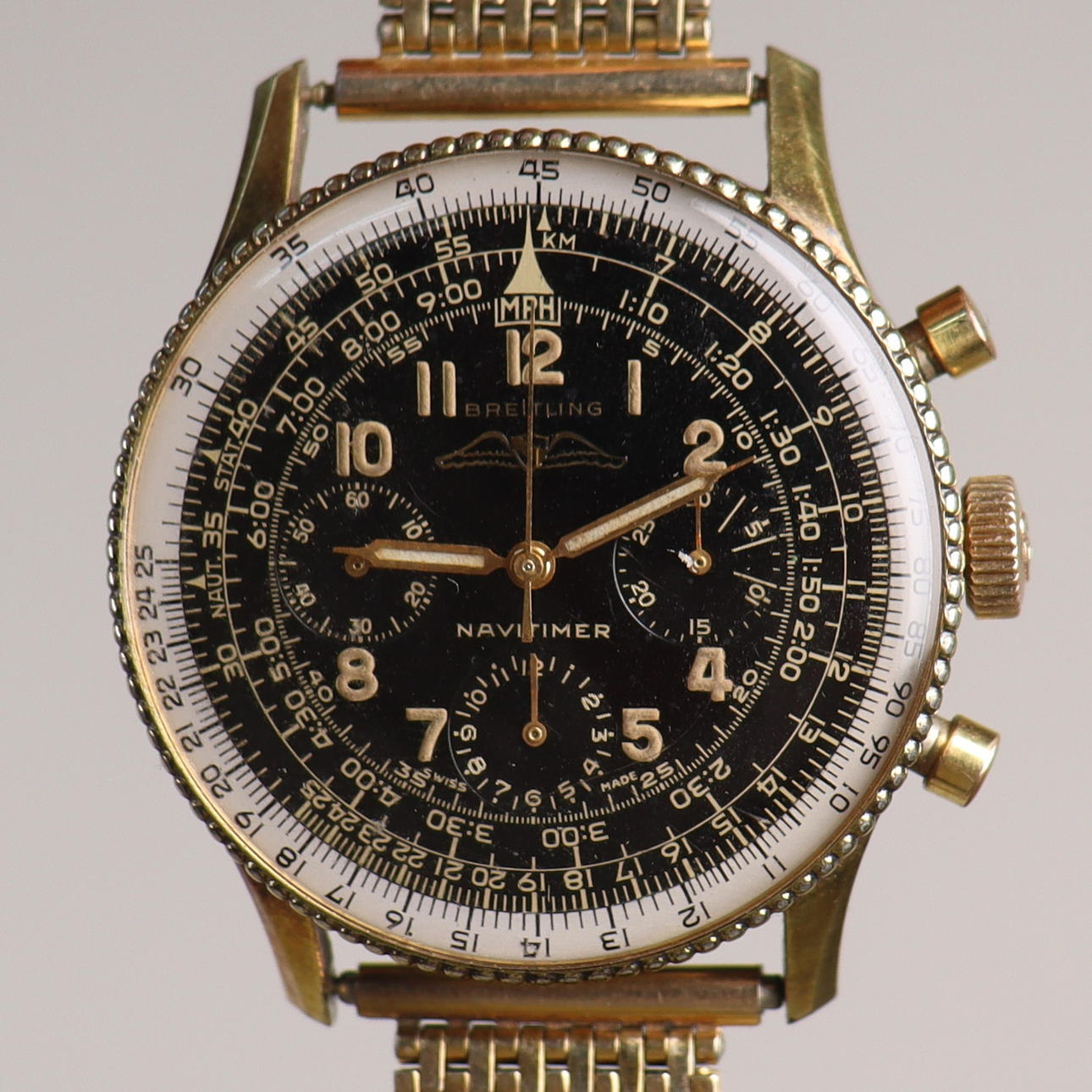 Breitling, Navitimer 806, chronograph, “AOPA”, “All Black Dial”, circa 1963.