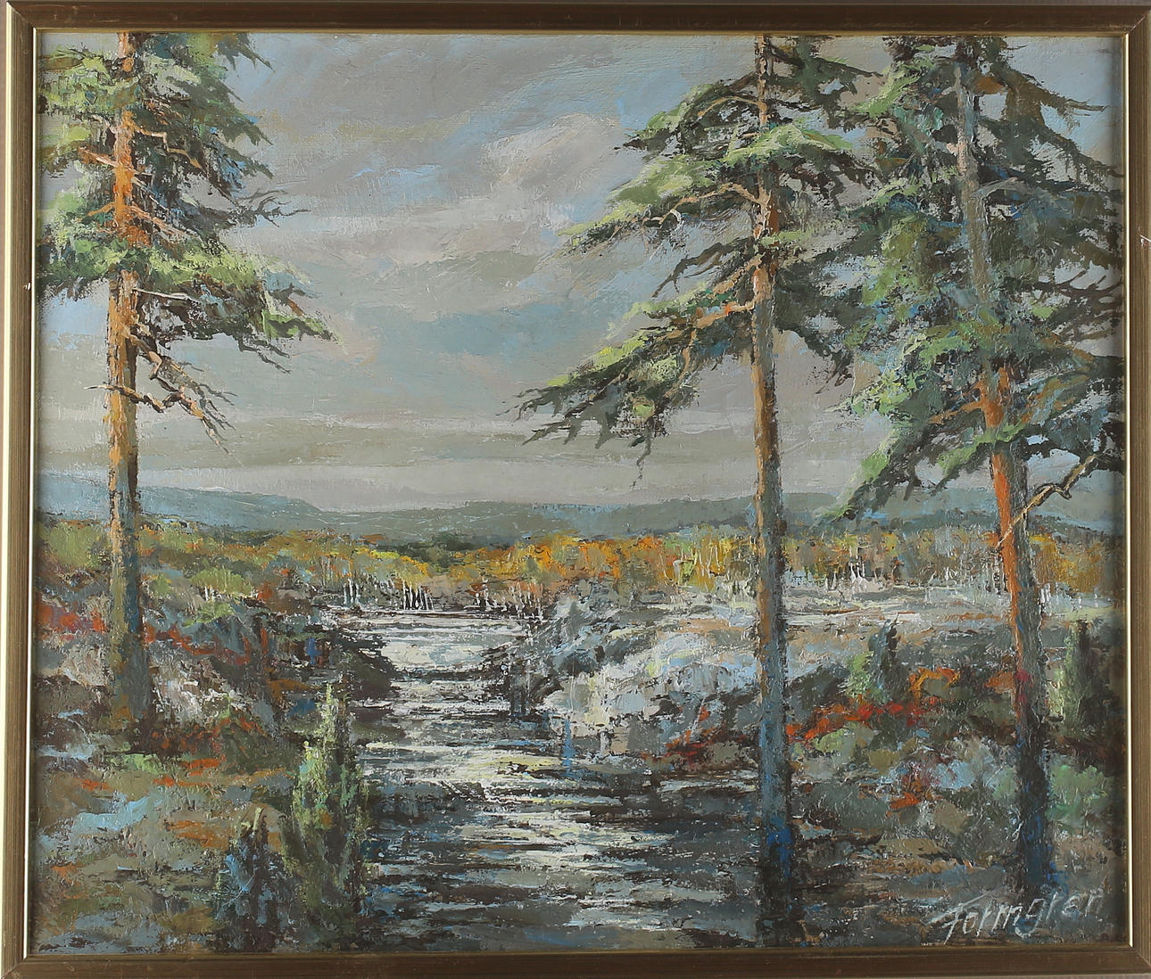 LEIF FORMGREN. "Fjällbäck II Funäsdalen", olja på duk, signerad.