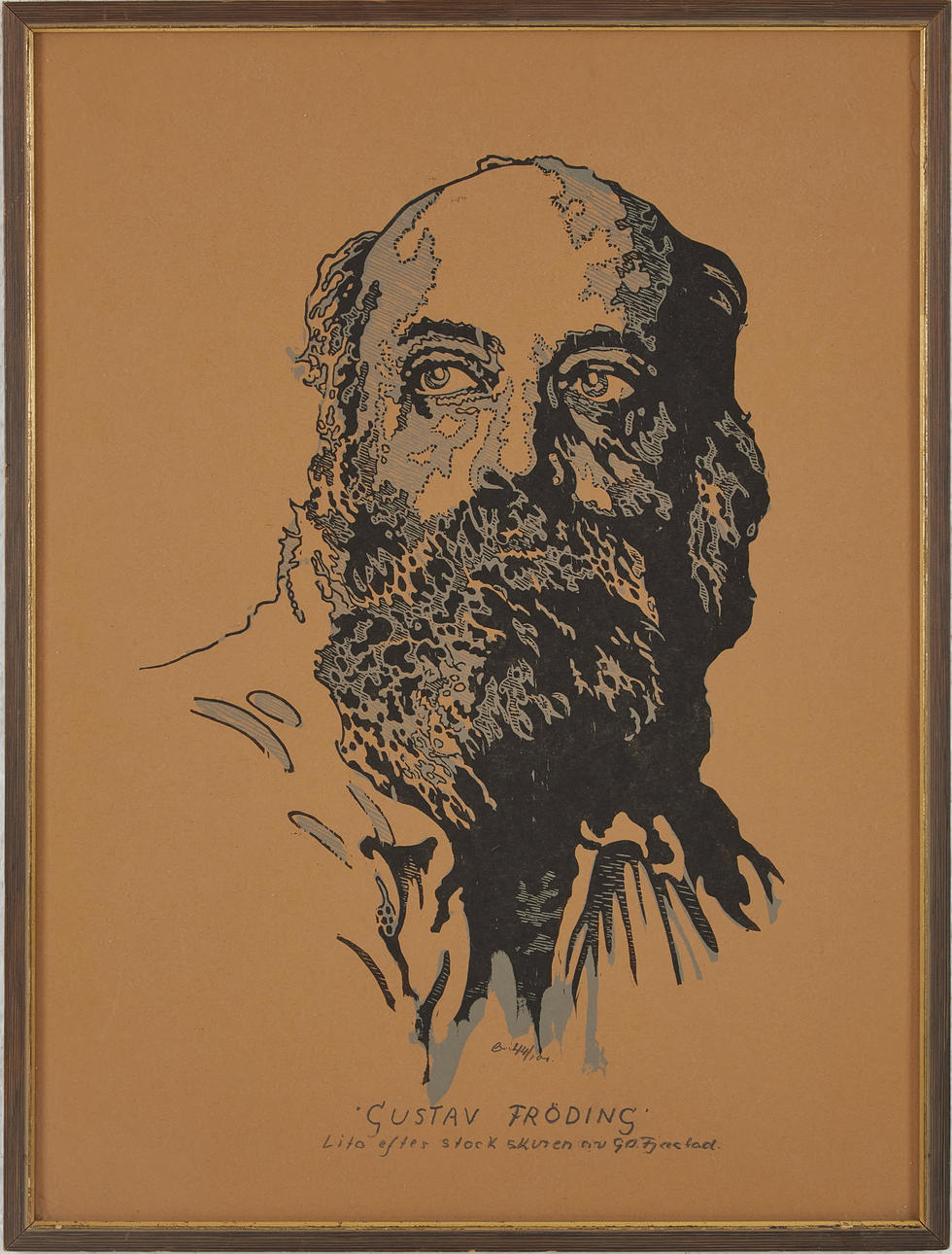 GUSTAF FJAESTAD. After. (1868-1948) depicting Gustaf Fröding, 44/100 ...