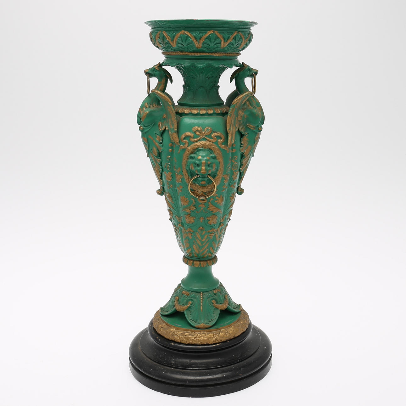 LAMPFOT / URNA, gjuten metall, 1900-tal.