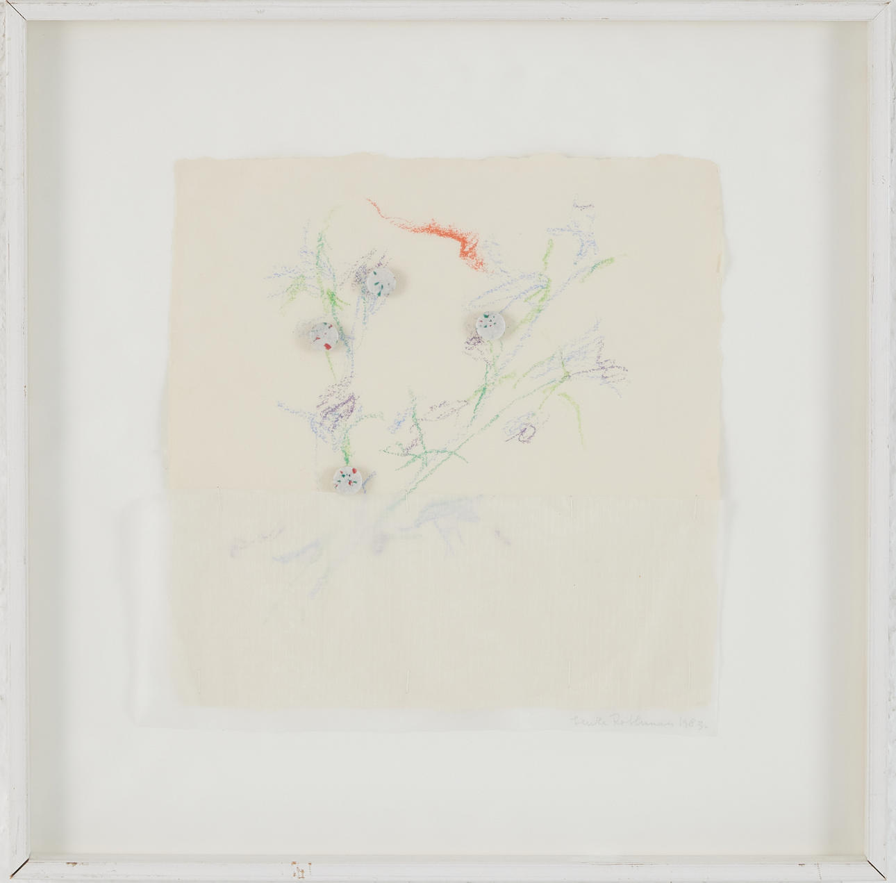 LENKE ROTHMAN (1929-2008). “The Free Hands”, mixed media, signed, dated 1982.