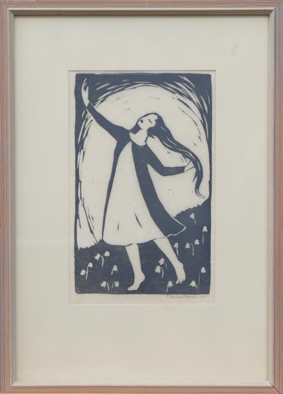 CARINA ROSÉN. GRAPHIC SHEET, signed.