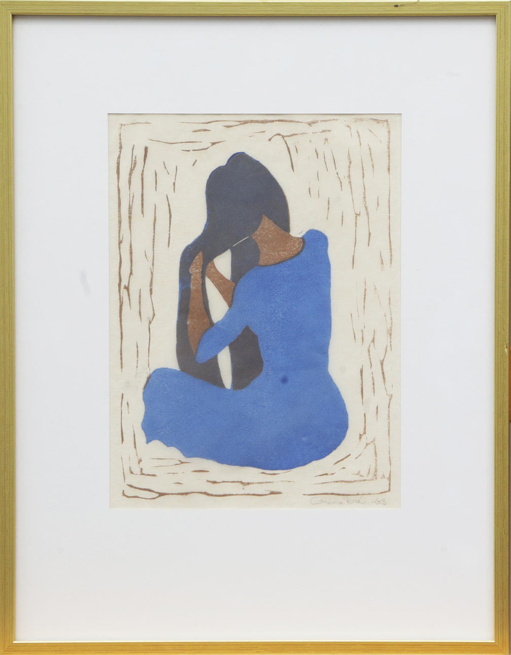 CARINA ROSÉN. GRAPHIC SHEET, signed.