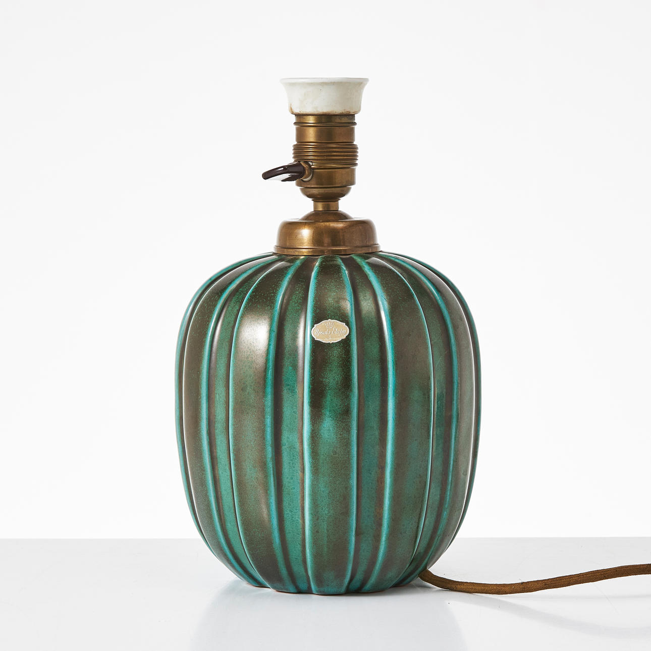 EINAR LUTERKORT. An earthenware table lamp, model 322, Upsala Ekeby.