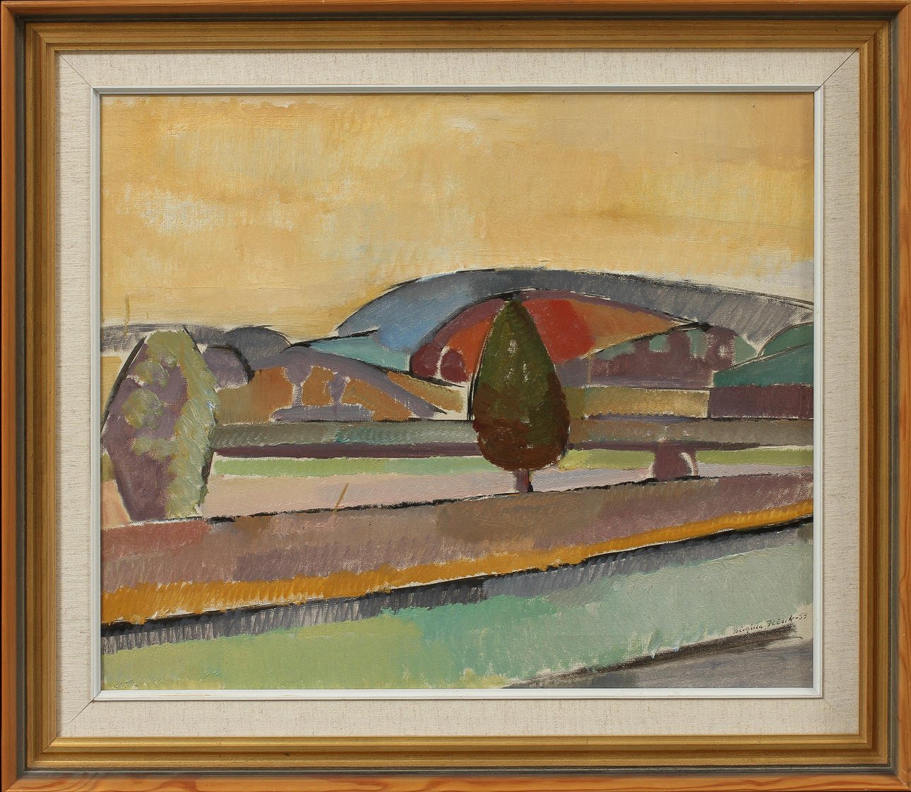 BIRGITTA FLINK. Landskap, olja på duk, signerad.