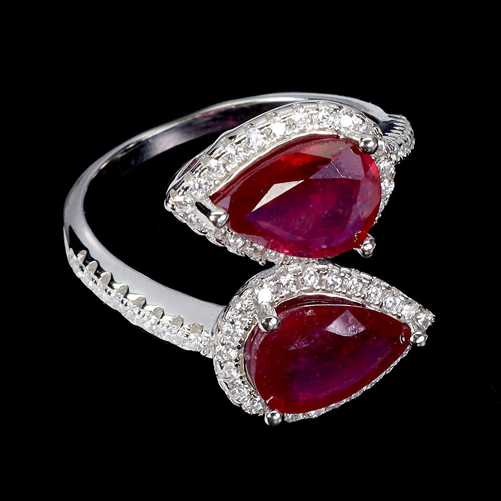RUBY SILVER RING.
