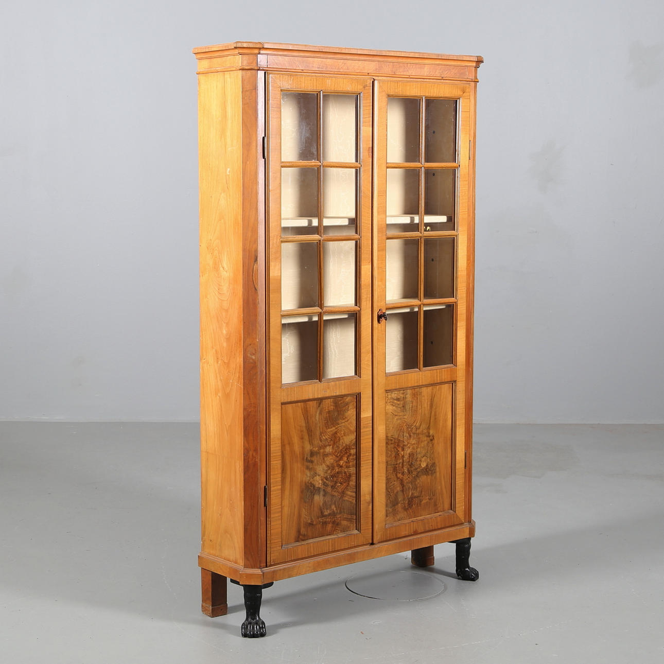 BOKSKÅP, valnöt, senempire stil, 18/1900-tal.