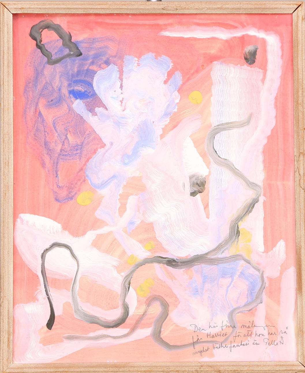 OIDENTIFIERAD KONSTNÄR. TAVLA, akvarell / blandteknik, osignerad, abstrakt motiv.