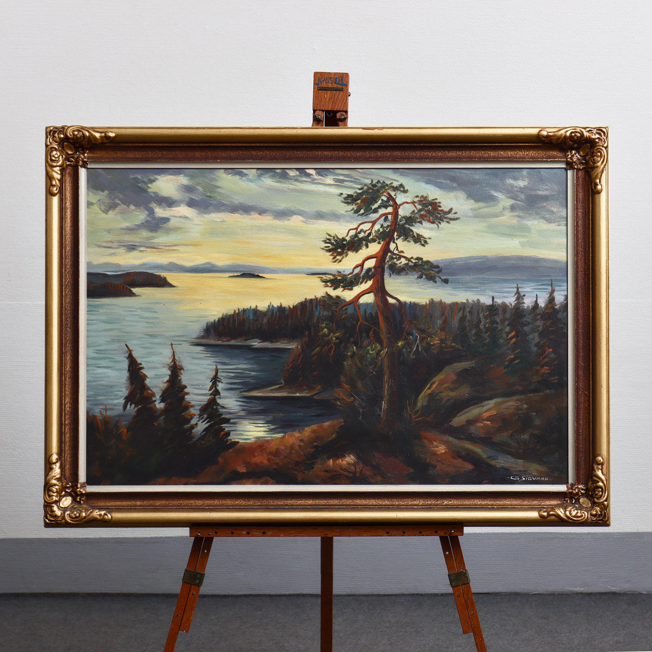 GÖSTA SIGVARD, OIL ON PANEL, SIGNED.