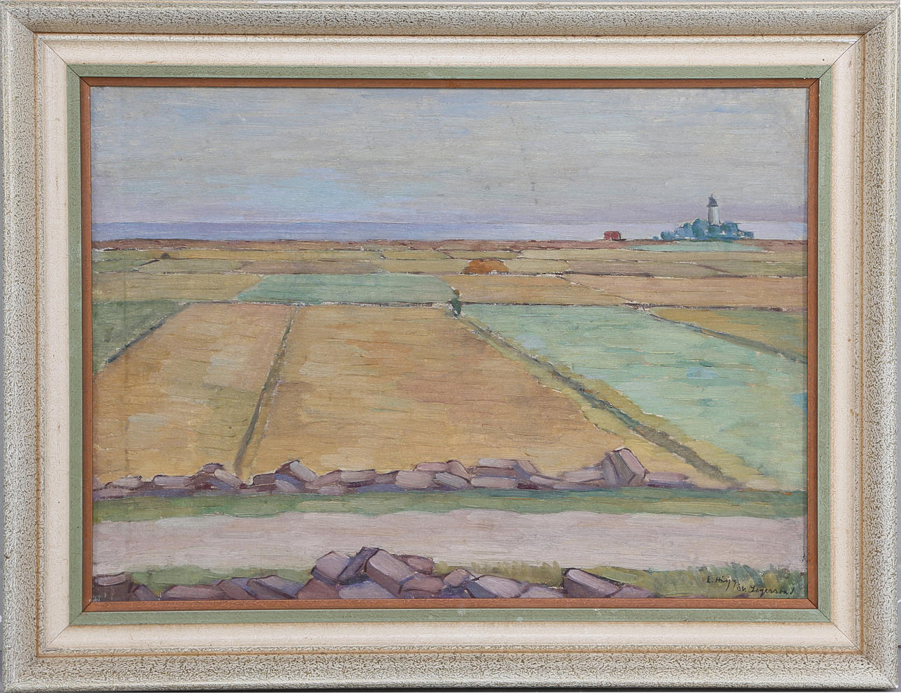 EDVIN HÄGG. Motiv från Segerstad, olja på kartong, signerad.