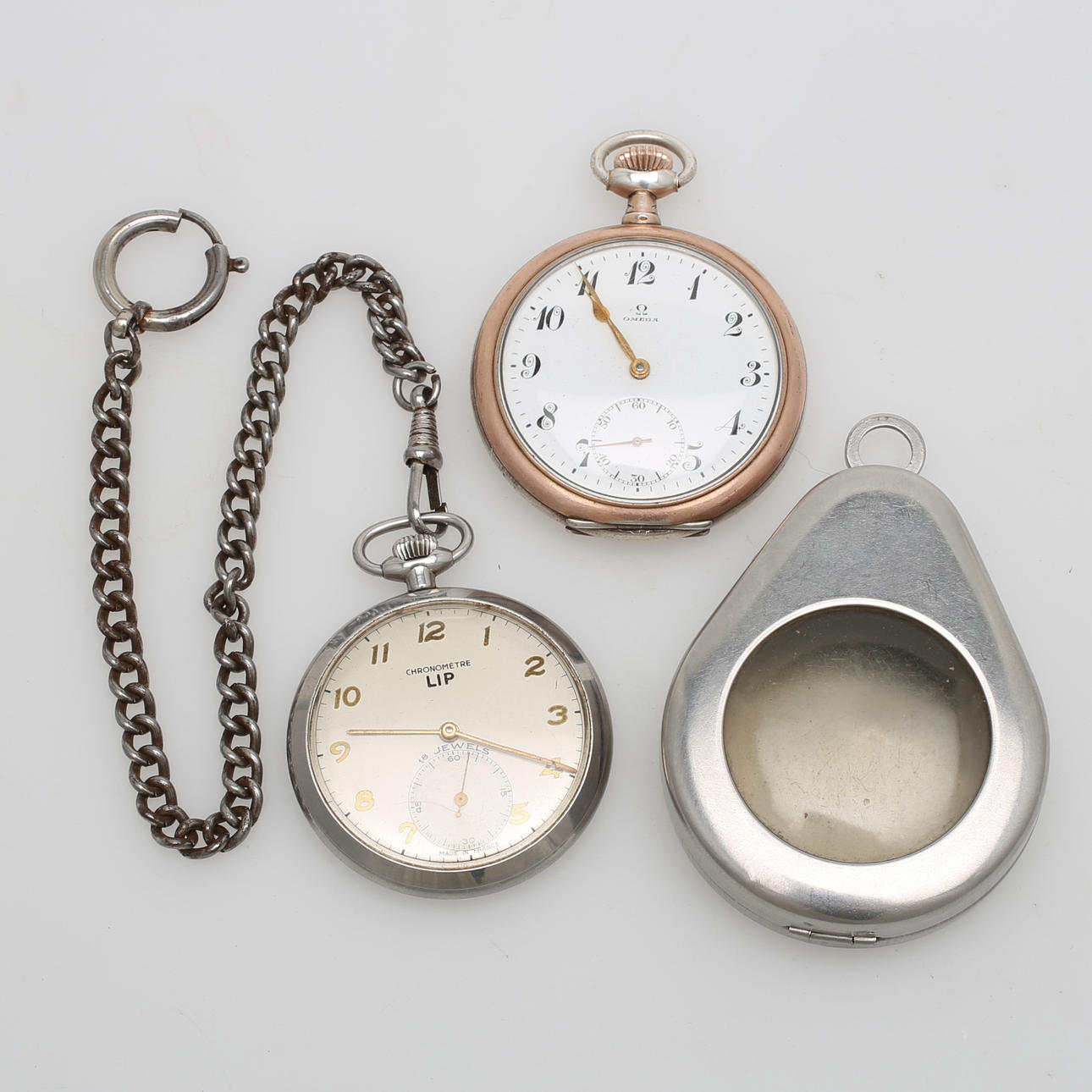 FICKUR, 2 st, silver och rostfritt, Omega, LIP.