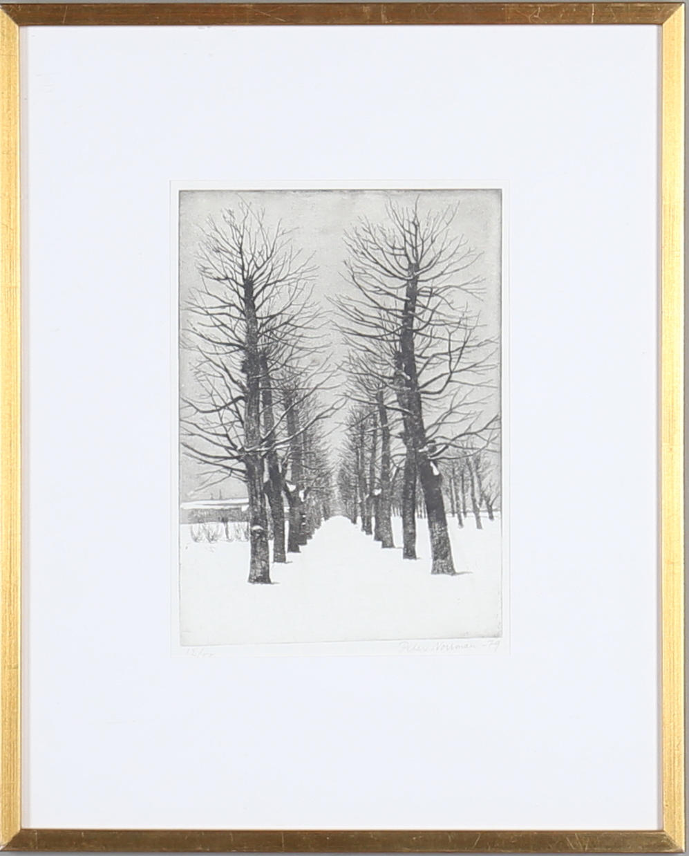 PETER NORRMAN. Allé i vinterlandskap, signerad samt numrerad 12/50.