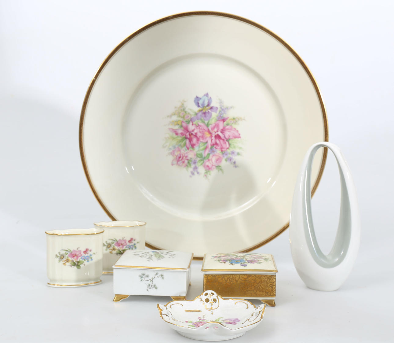 PRYDNADSFÖREMÅL, porslin, 7 stycken, Rosenthal.