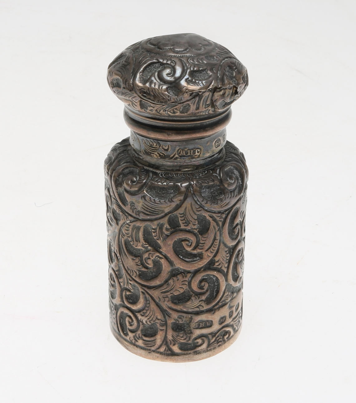 PARFYMFLASKA, sterling silver, Birmingham, England, 1875.