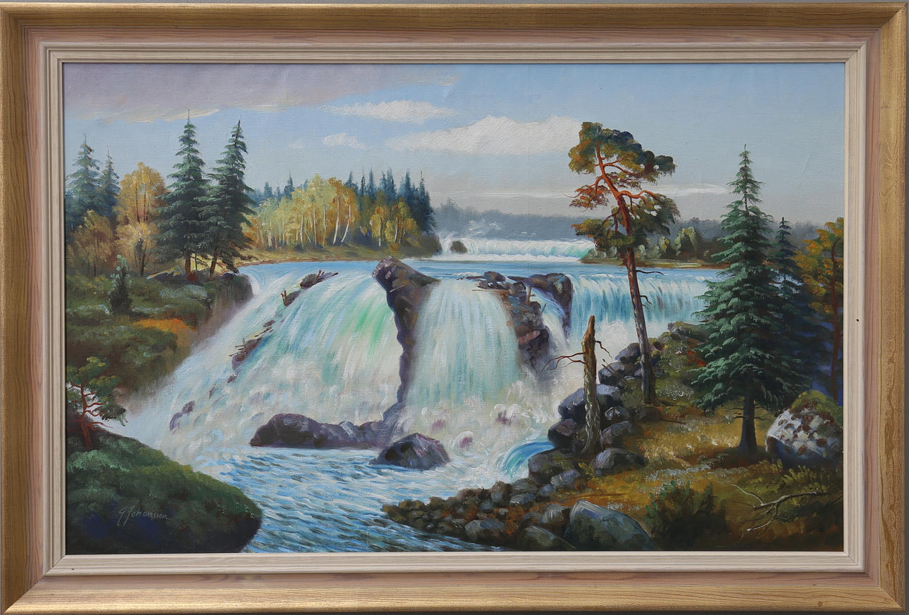 GUNNAR JOHANSSON. Landskap, olja på duk, signerad.