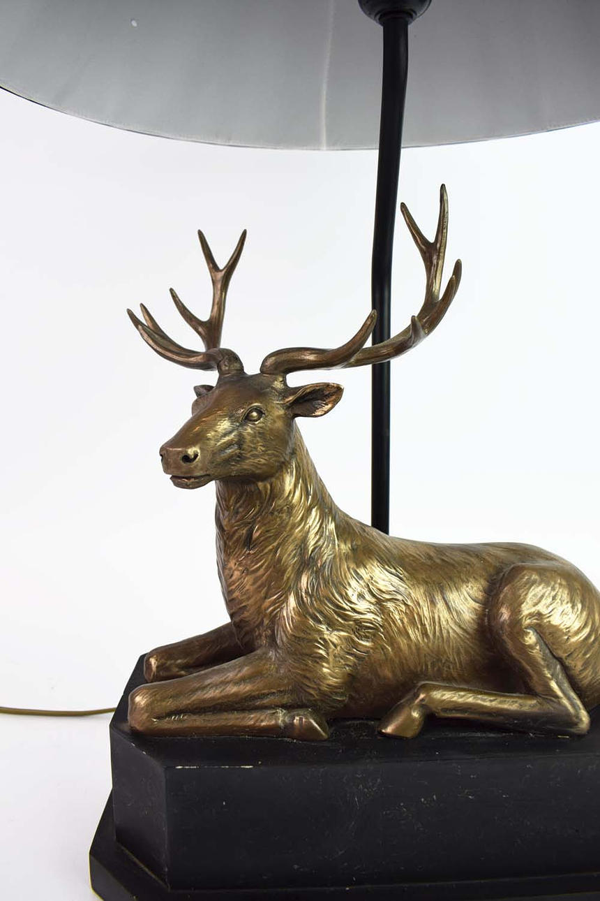 SCULPTURAL SEATED STAG FORM TABLE LAMP. Lighting & Lamps - Table Lamps ...