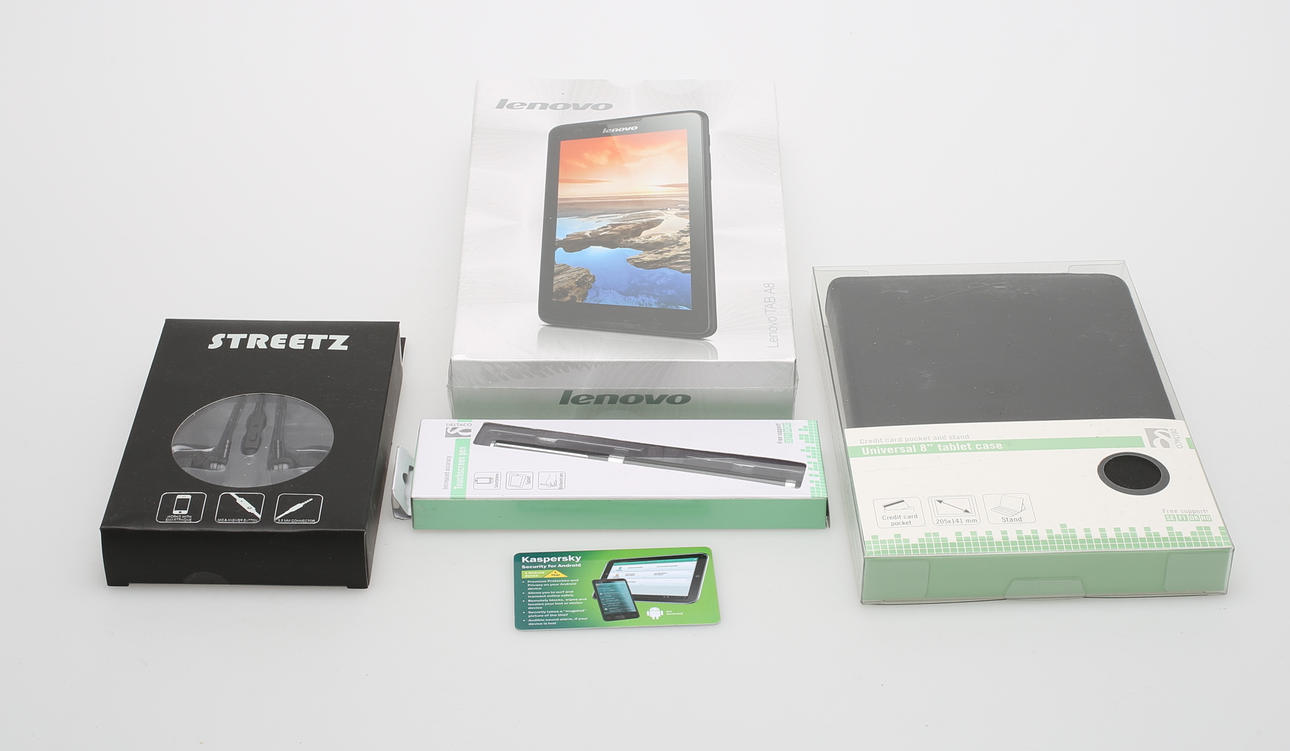 LÄSPLATTA med tillbehör, Lenovo, Streetz, Deltaco, Kaspersky.