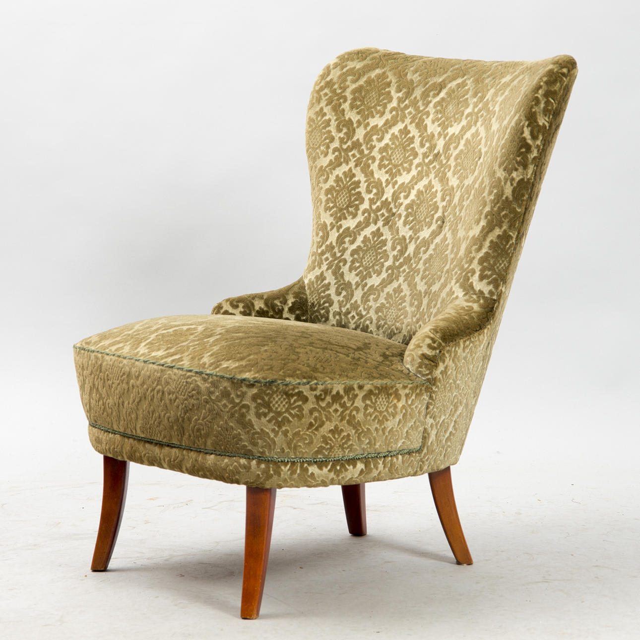 EMMASTOL, grön plysch.